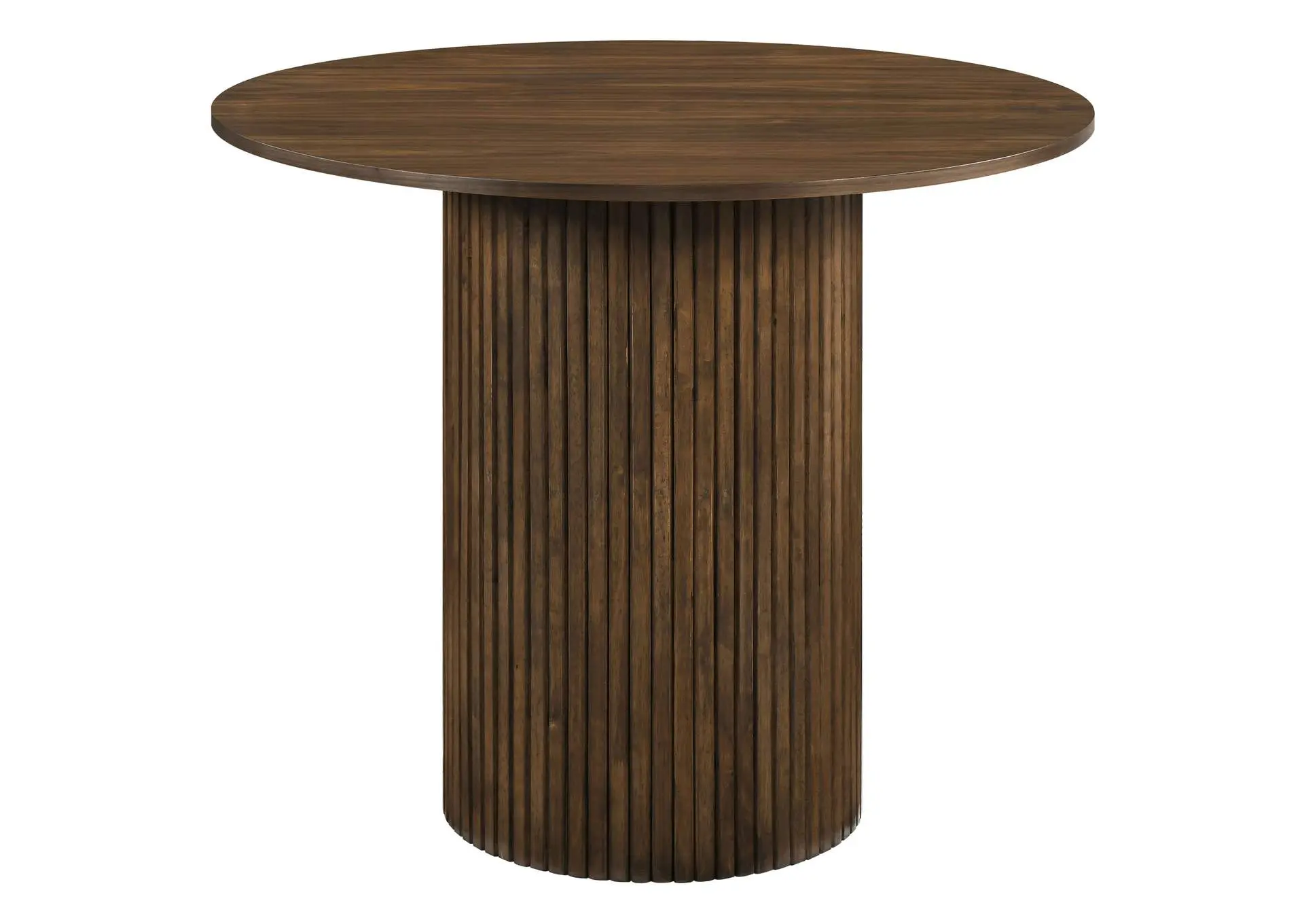 Hamlyn 43-inch Round Wood Counter Height Dining Table Walnut