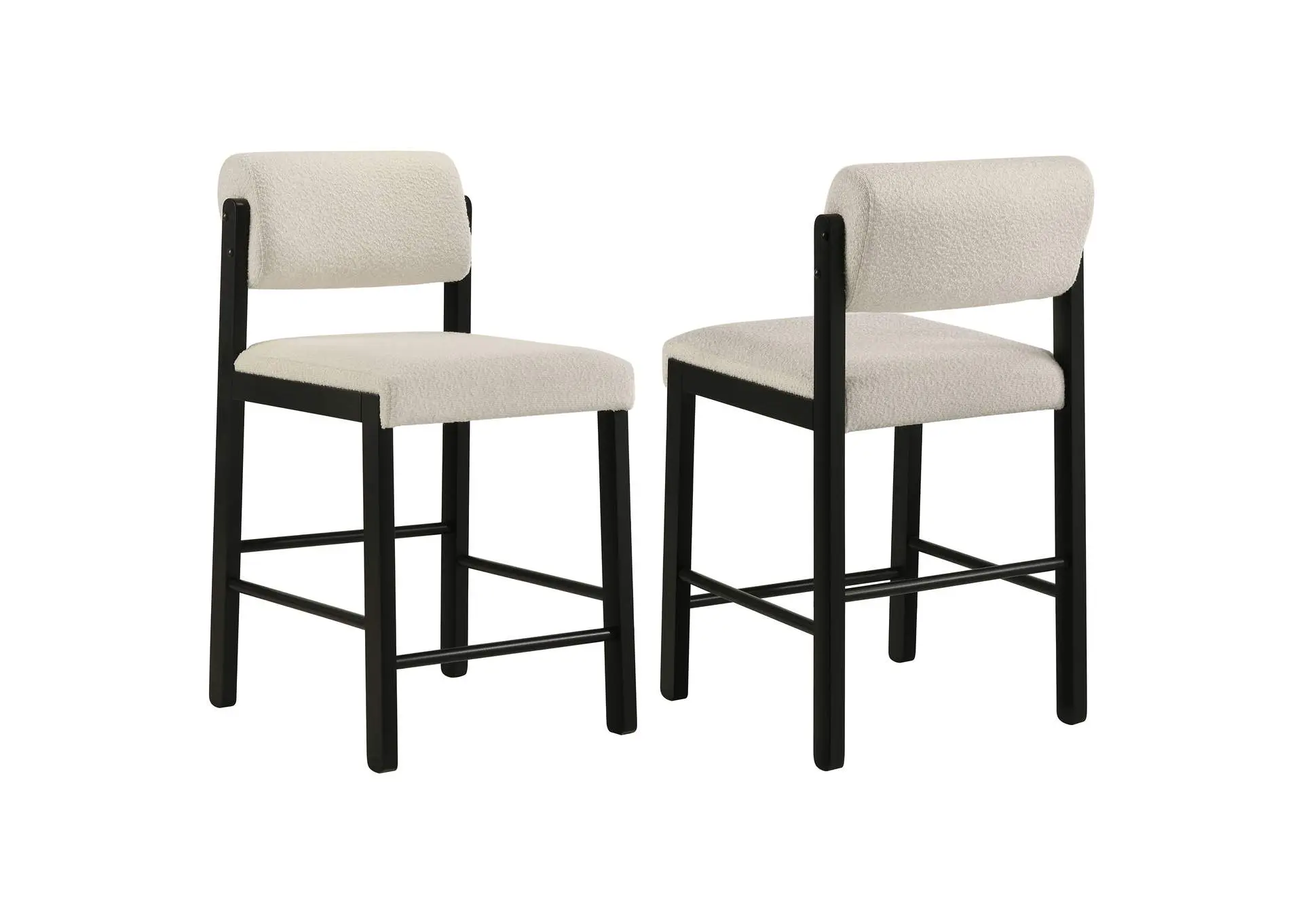 Kehoe Upholstered Counter Height Chair Cream and Black (Set of 2)