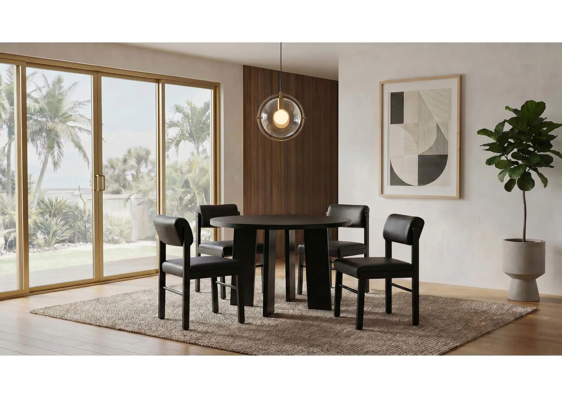Strouse 5-piece Dining Set Black