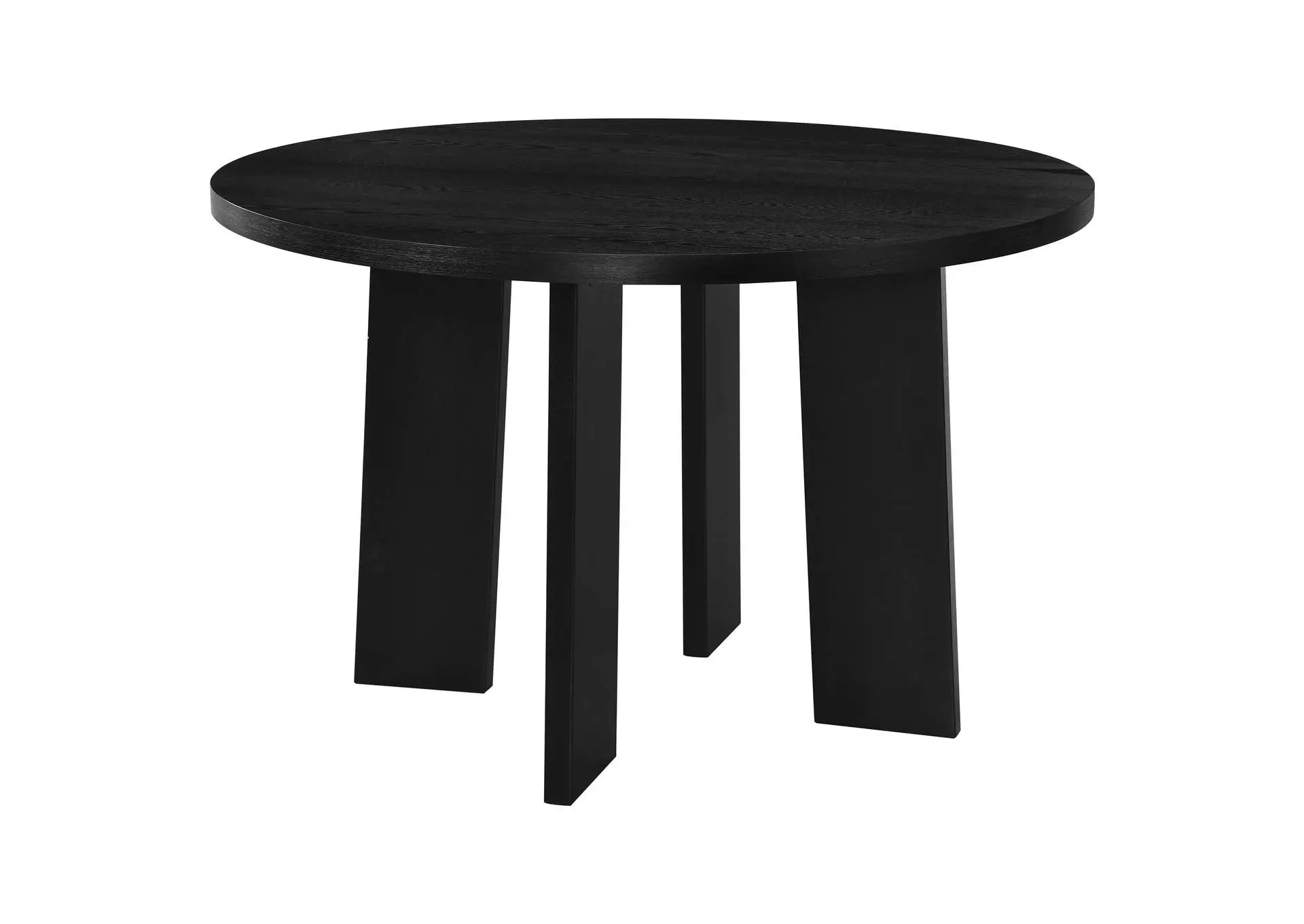 Strouse 47-inch Round Wood Dining Room Table Black