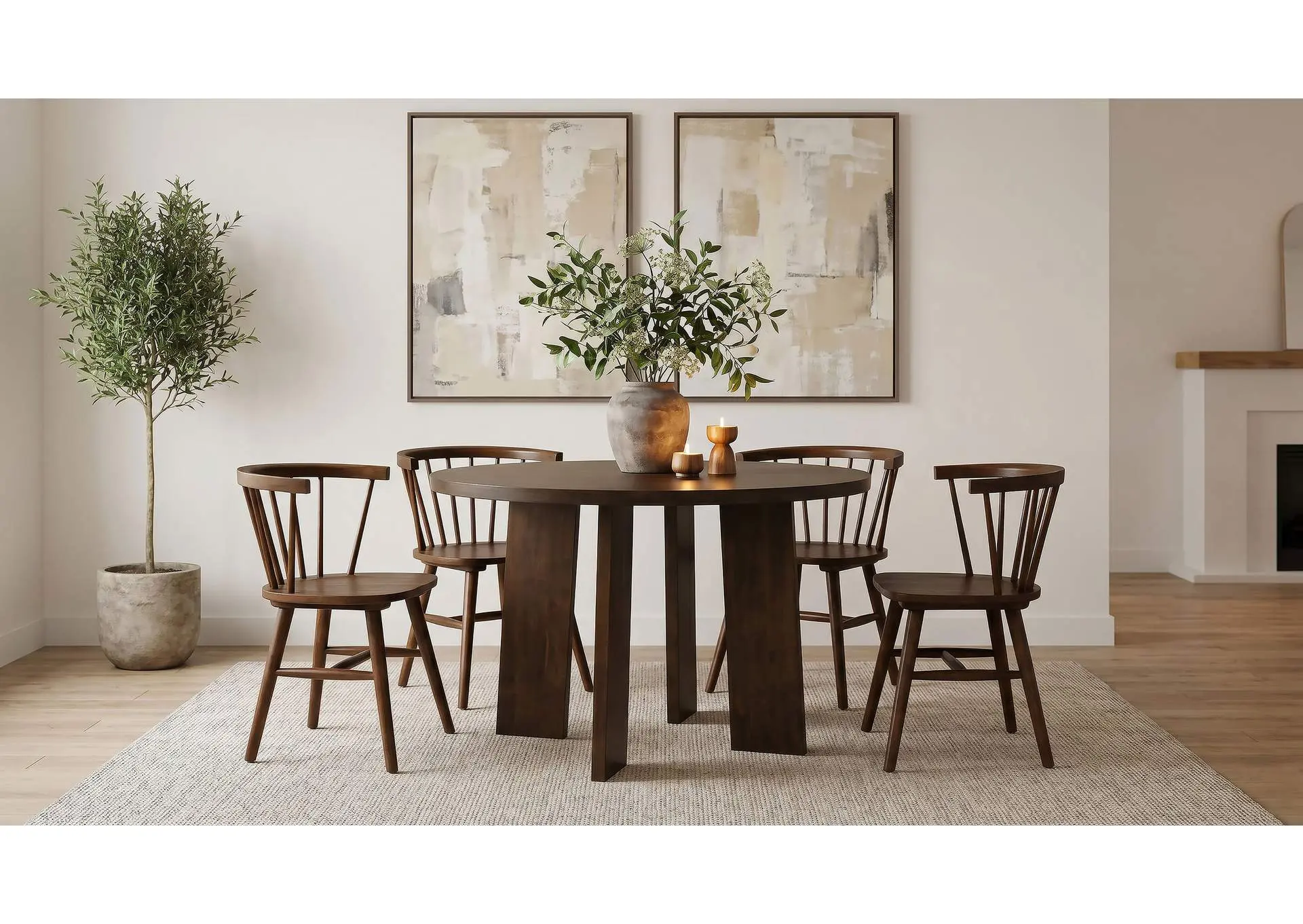 Strouse 5-piece Dining Set Walnut