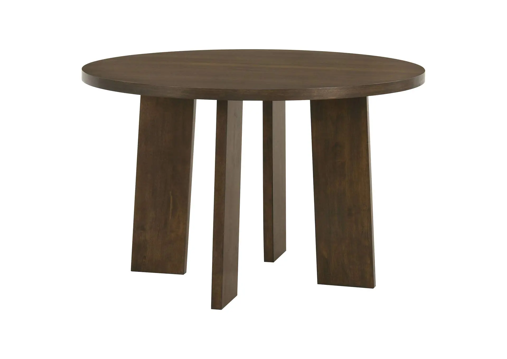 Strouse 47-inch Round Wood Dining Room Table Walnut