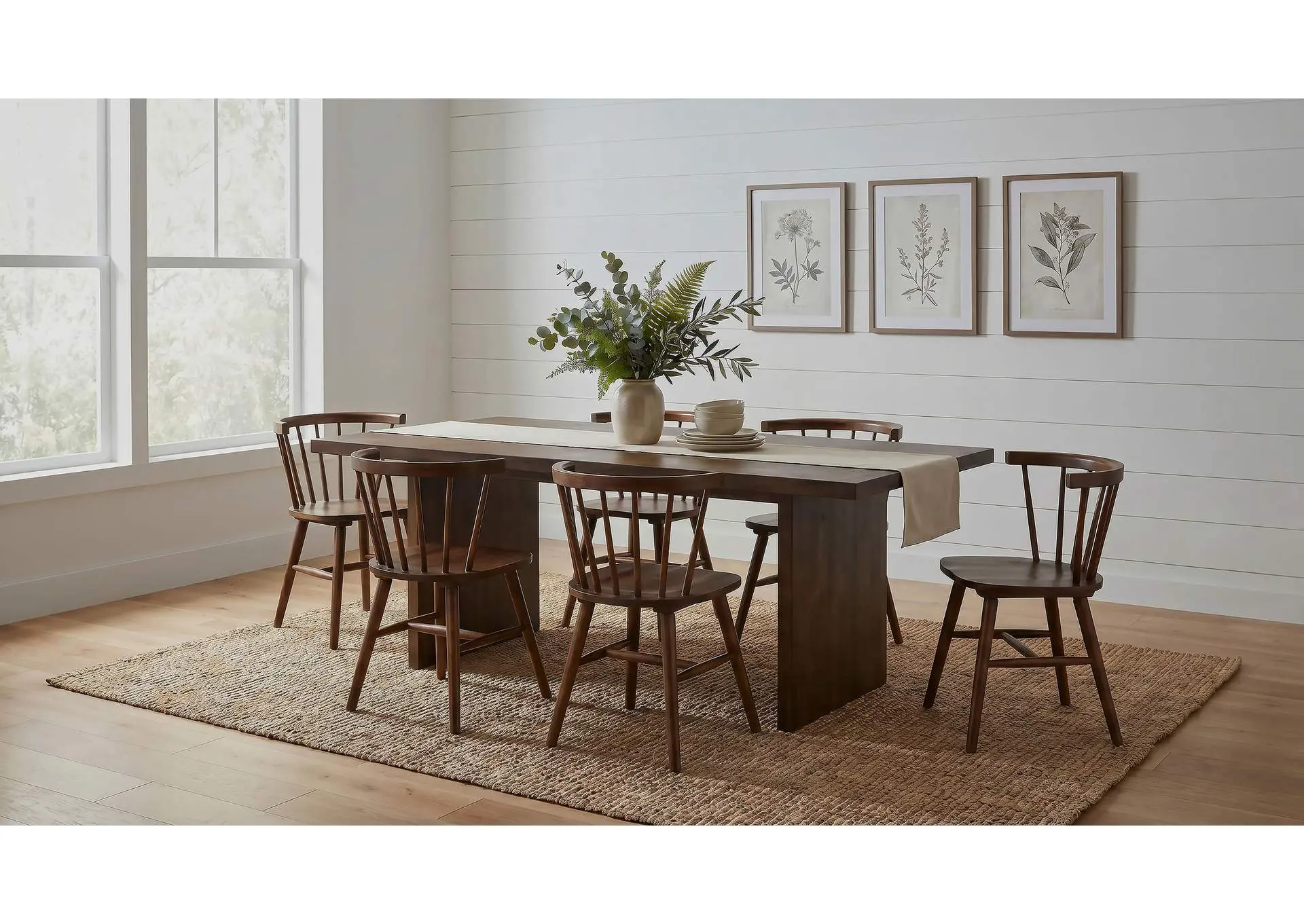 Decker 7-piece 82-inch Rectangular Dining Set Walnut