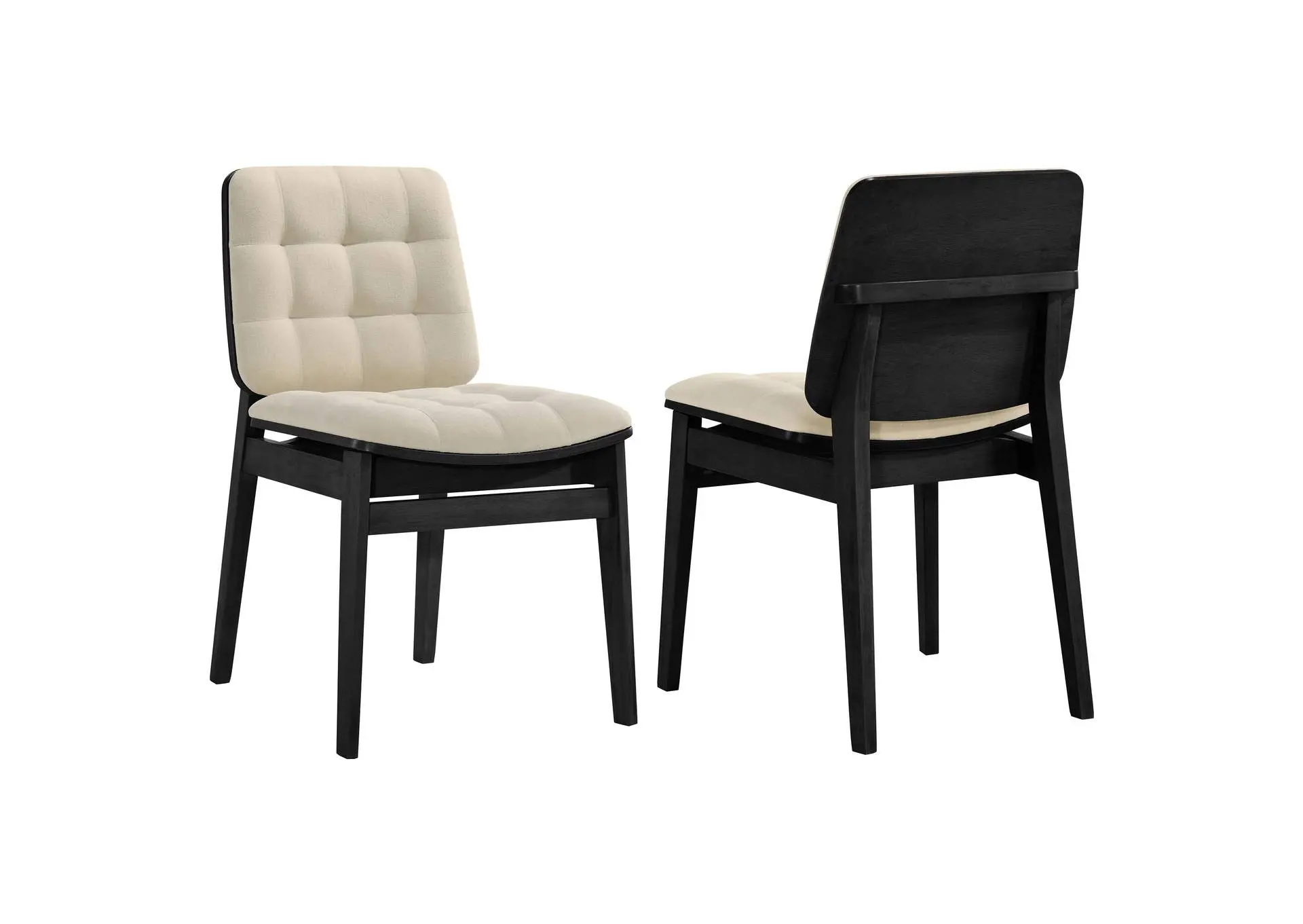 Redbridge Upholstered Side Chair Cream and Black (Set of 2)