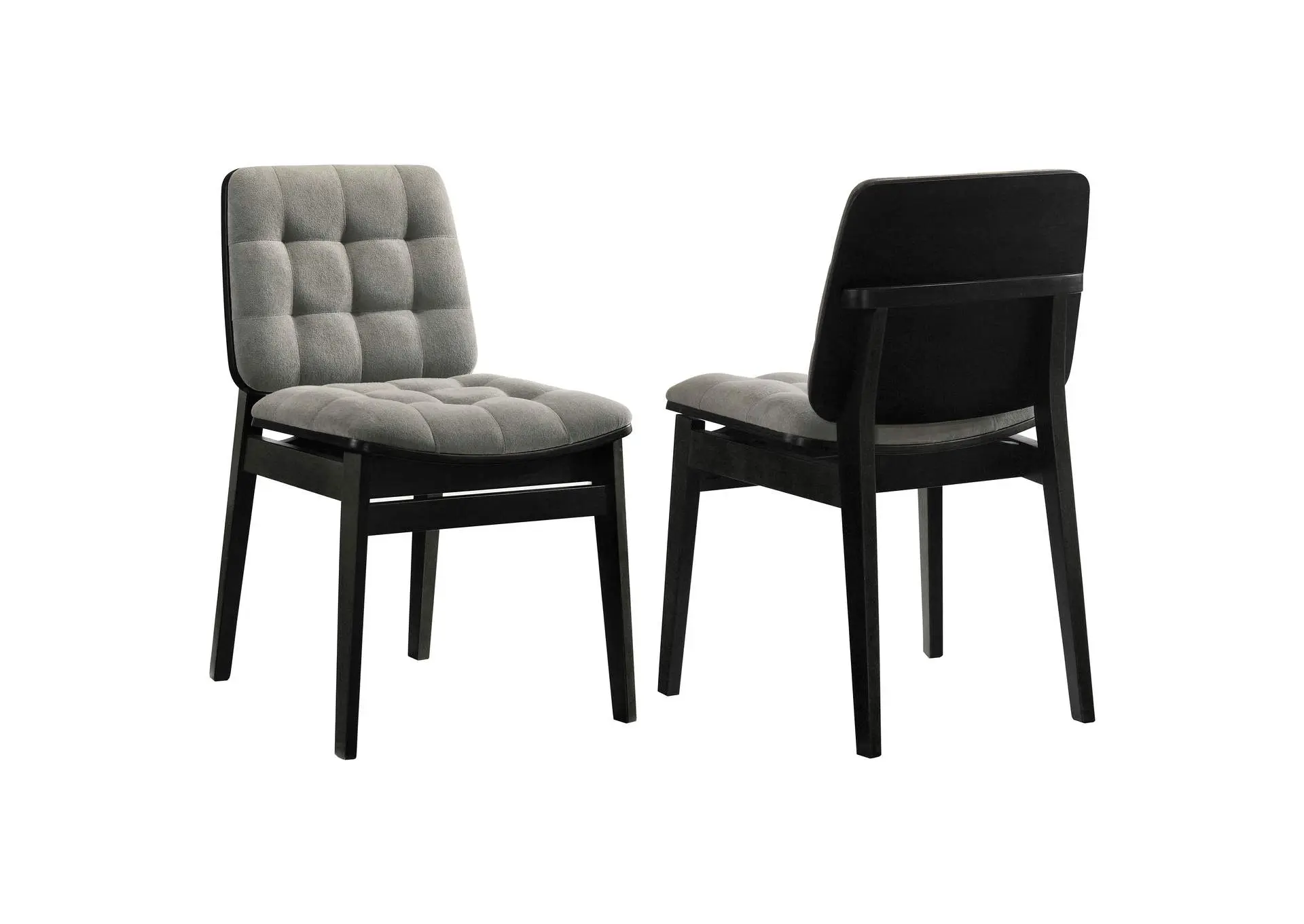 Redbridge Upholstered Side Chair Grey and Black (Set of 2)