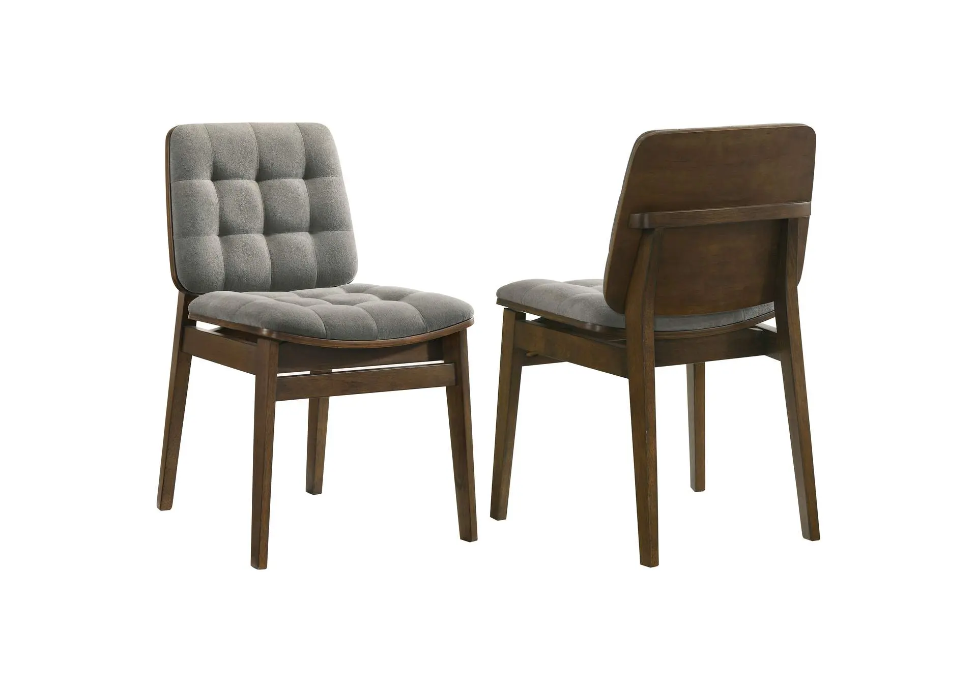 Redbridge Upholstered Side Chair Grey and Walnut (Set of 2)
