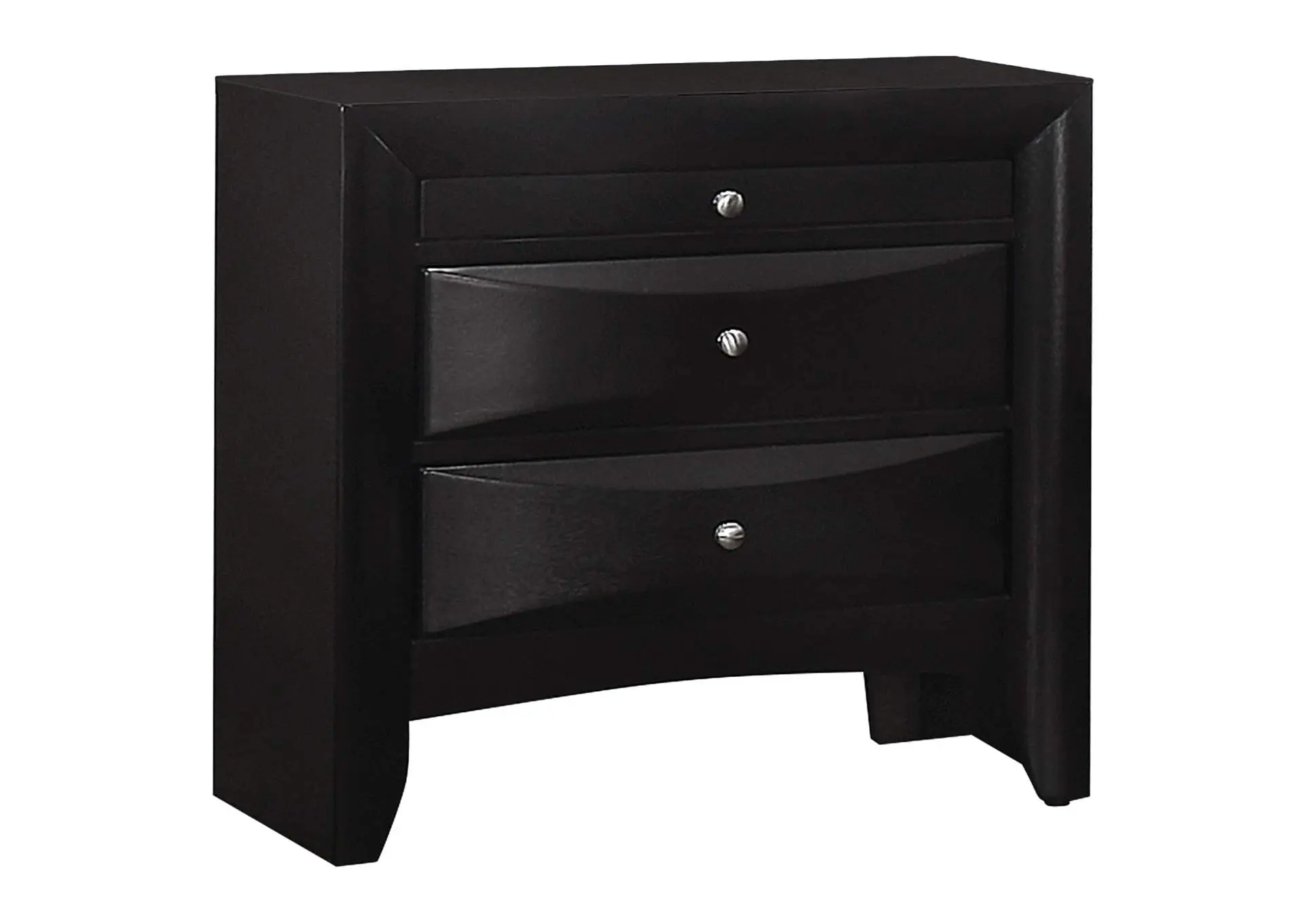 Briana 2-drawer Nightstand Black