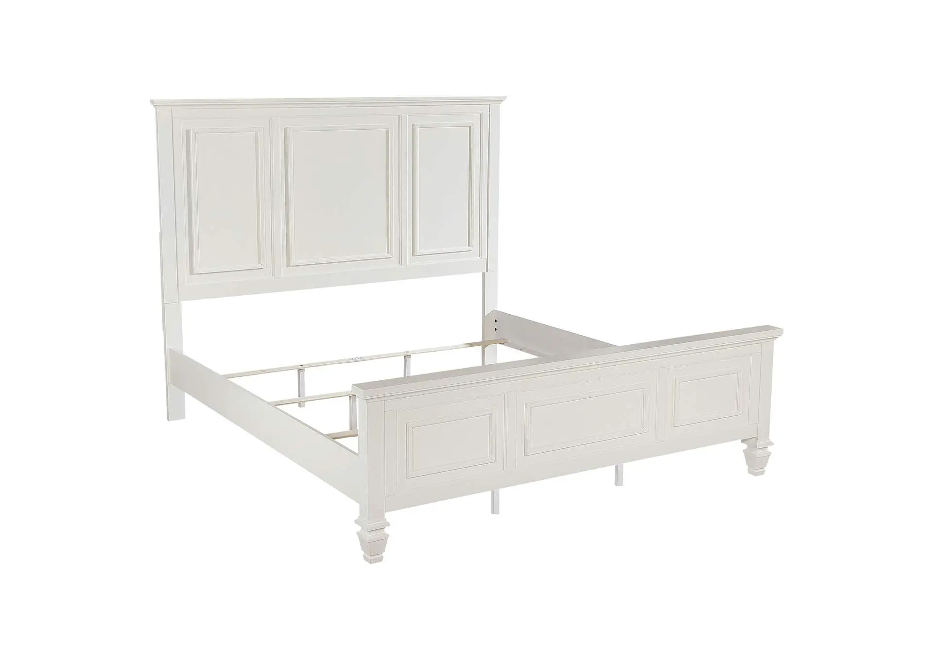 Sandy Beach 63-inch Eastern King Wood Panel Bed Cream White