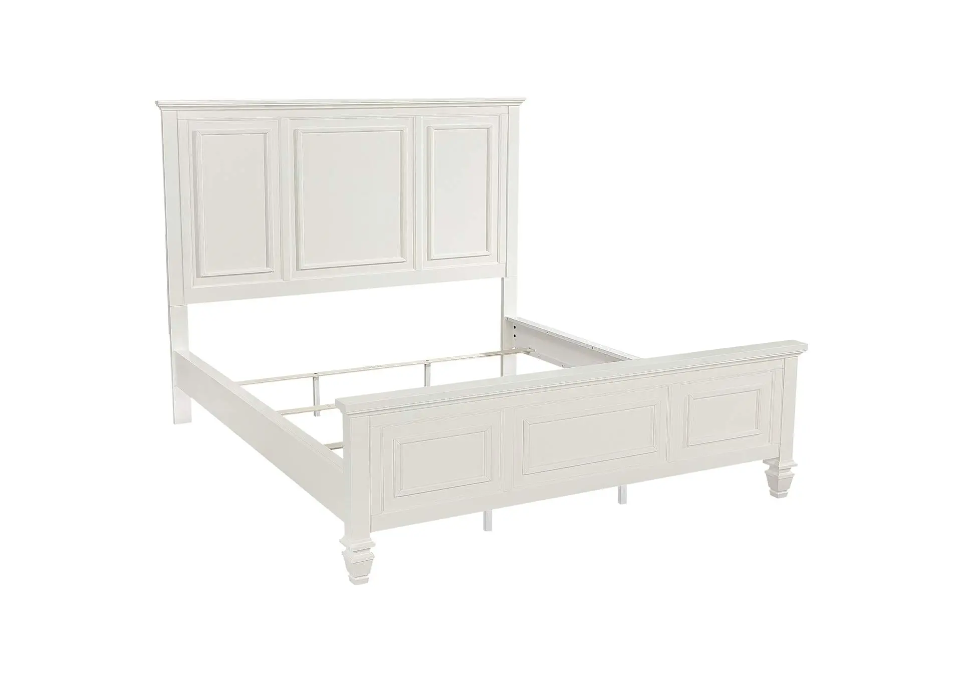 Sandy Beach 63-inch California King Panel Bed Cream White