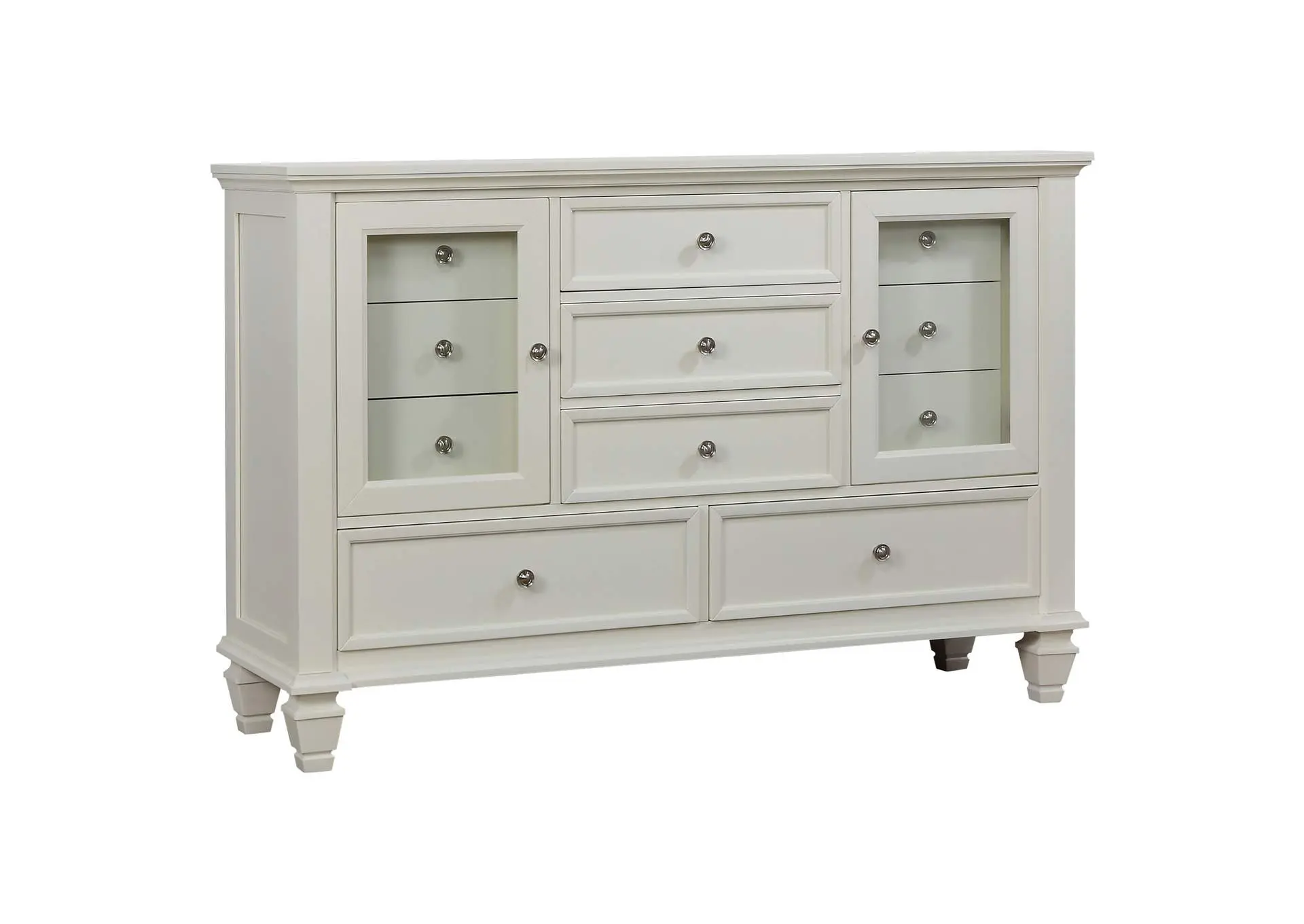 Sandy Beach 11-drawer Dresser Cream White