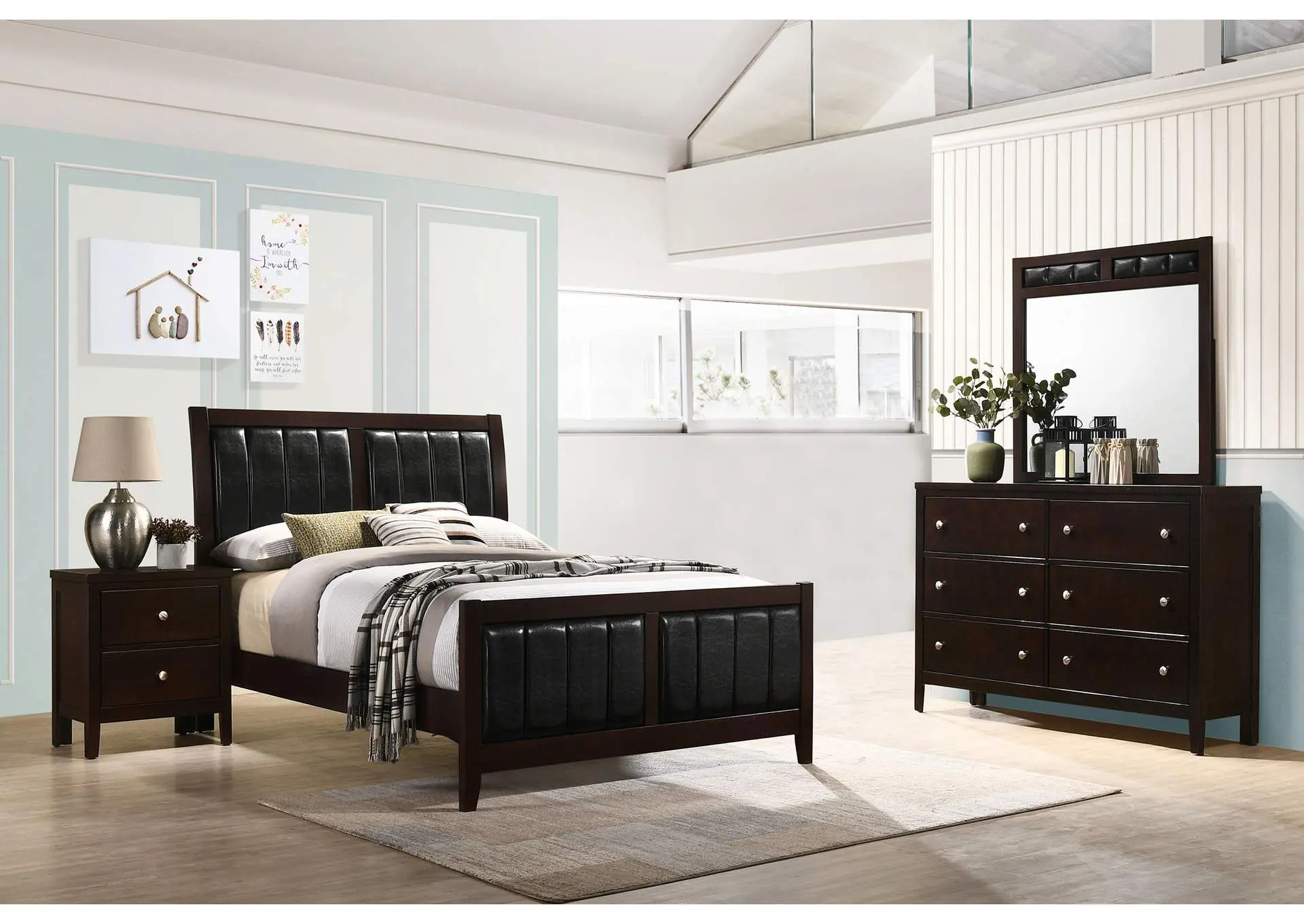 Carlton 4-piece Full Bedroom Set Cappuccino