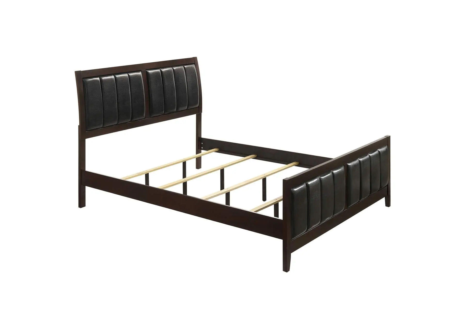 Carlton Wood Eastern King Panel Bed Cappuccino