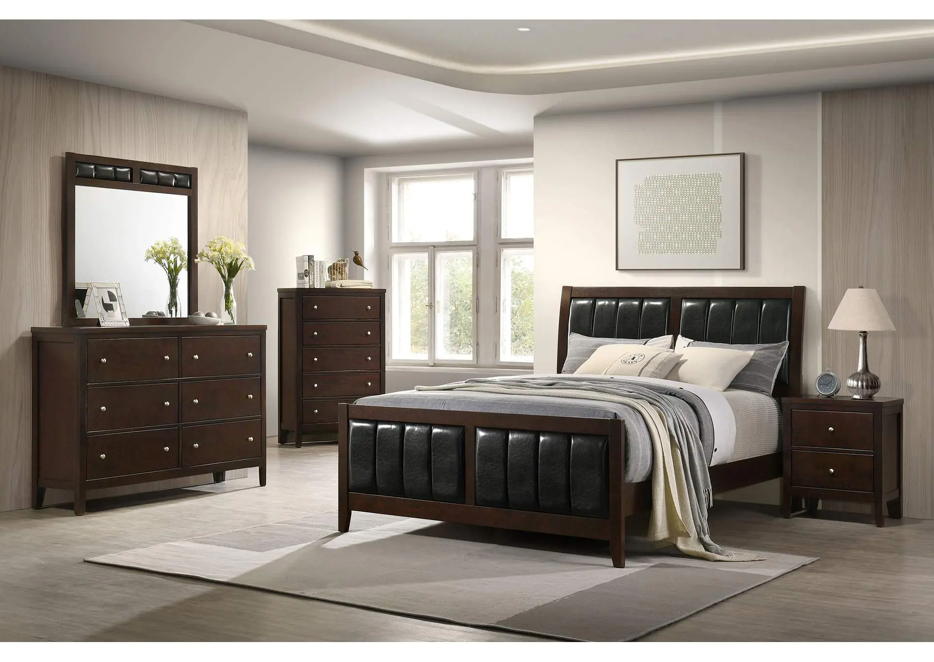 Carlton 5-piece California King Bedroom Set Cappuccino
