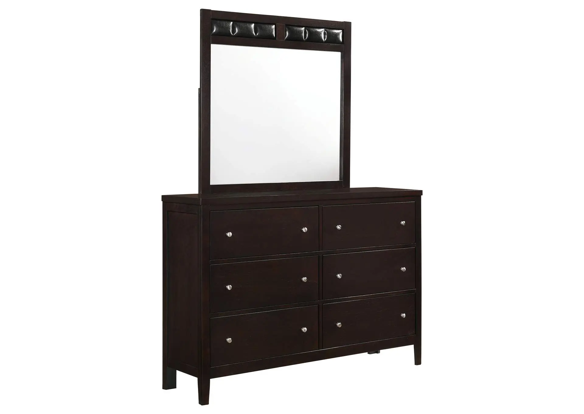 Carlton 6-drawer Dresser with Mirror Cappuccino