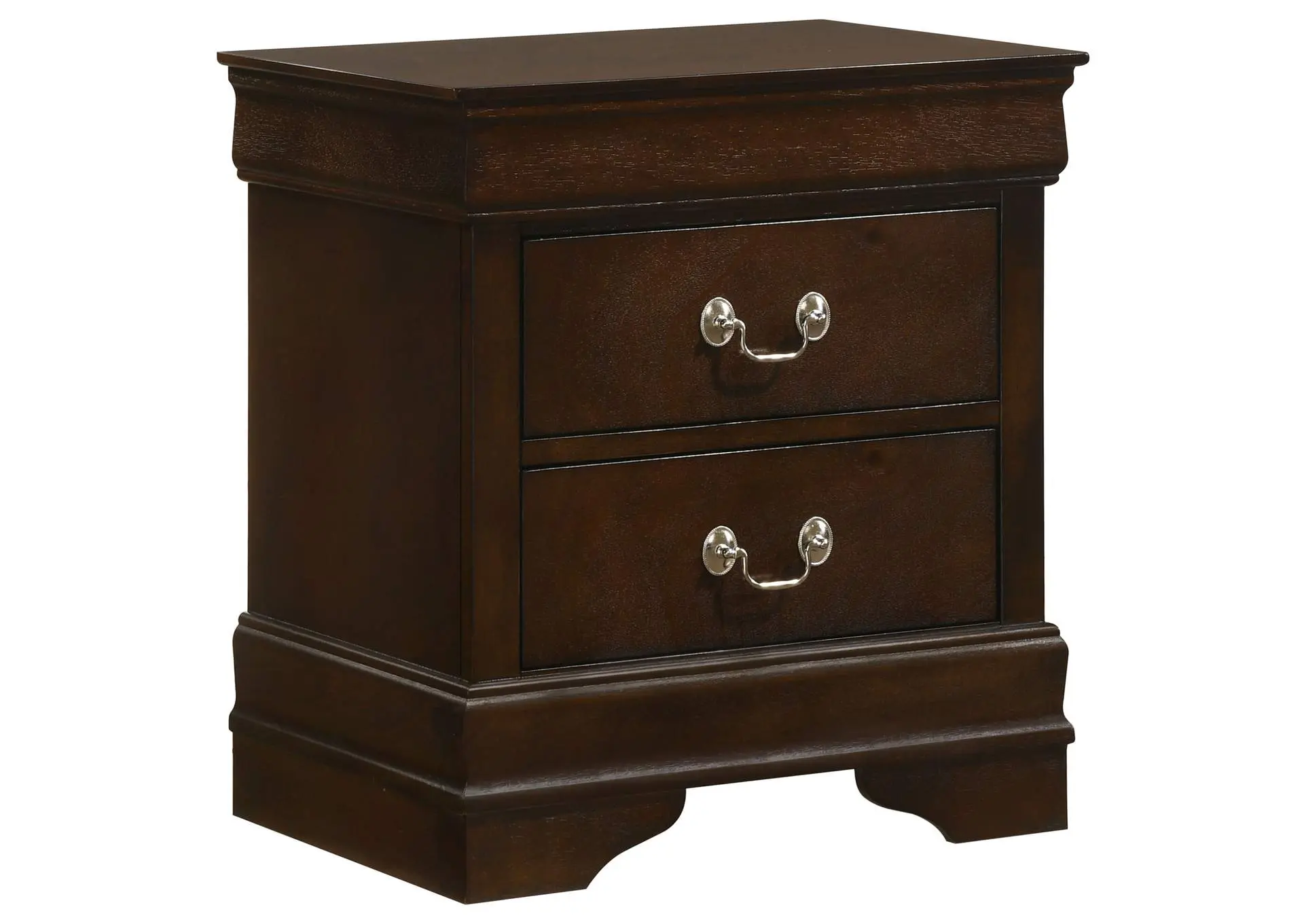 Louis Philippe 2-drawer Nightstand Cappuccino