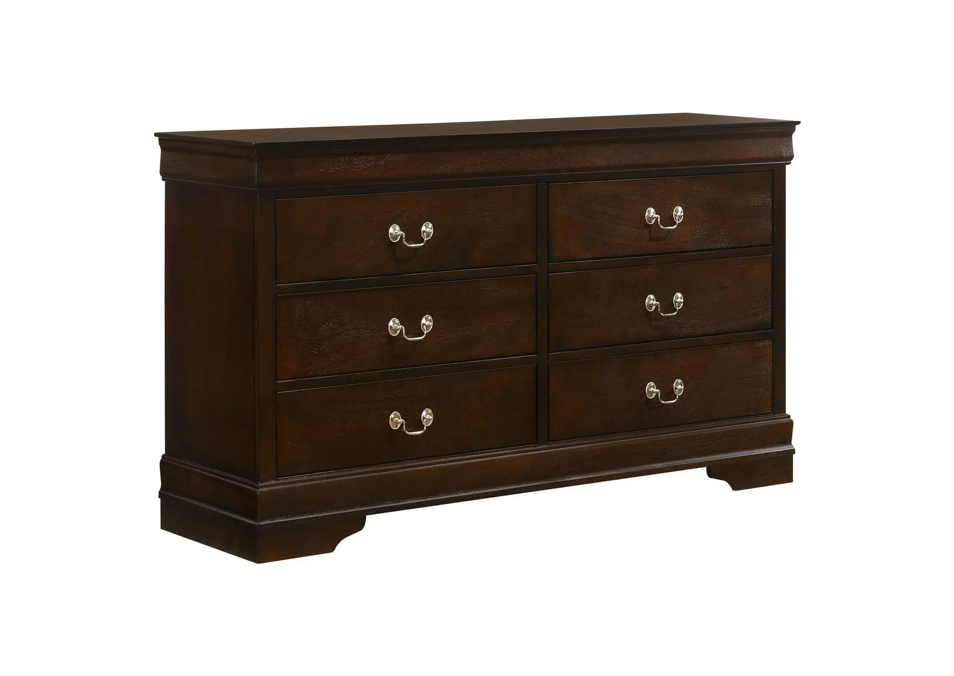 Louis Philippe 6-drawer Dresser Cappuccino