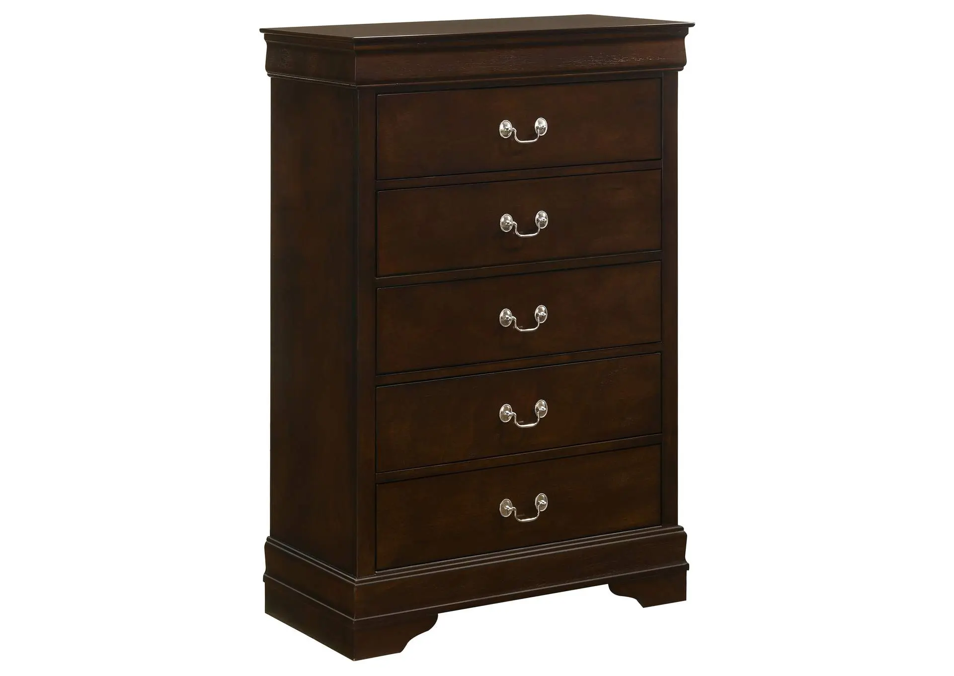 Louis Philippe 5-drawer Bedroom Chest Cappuccino