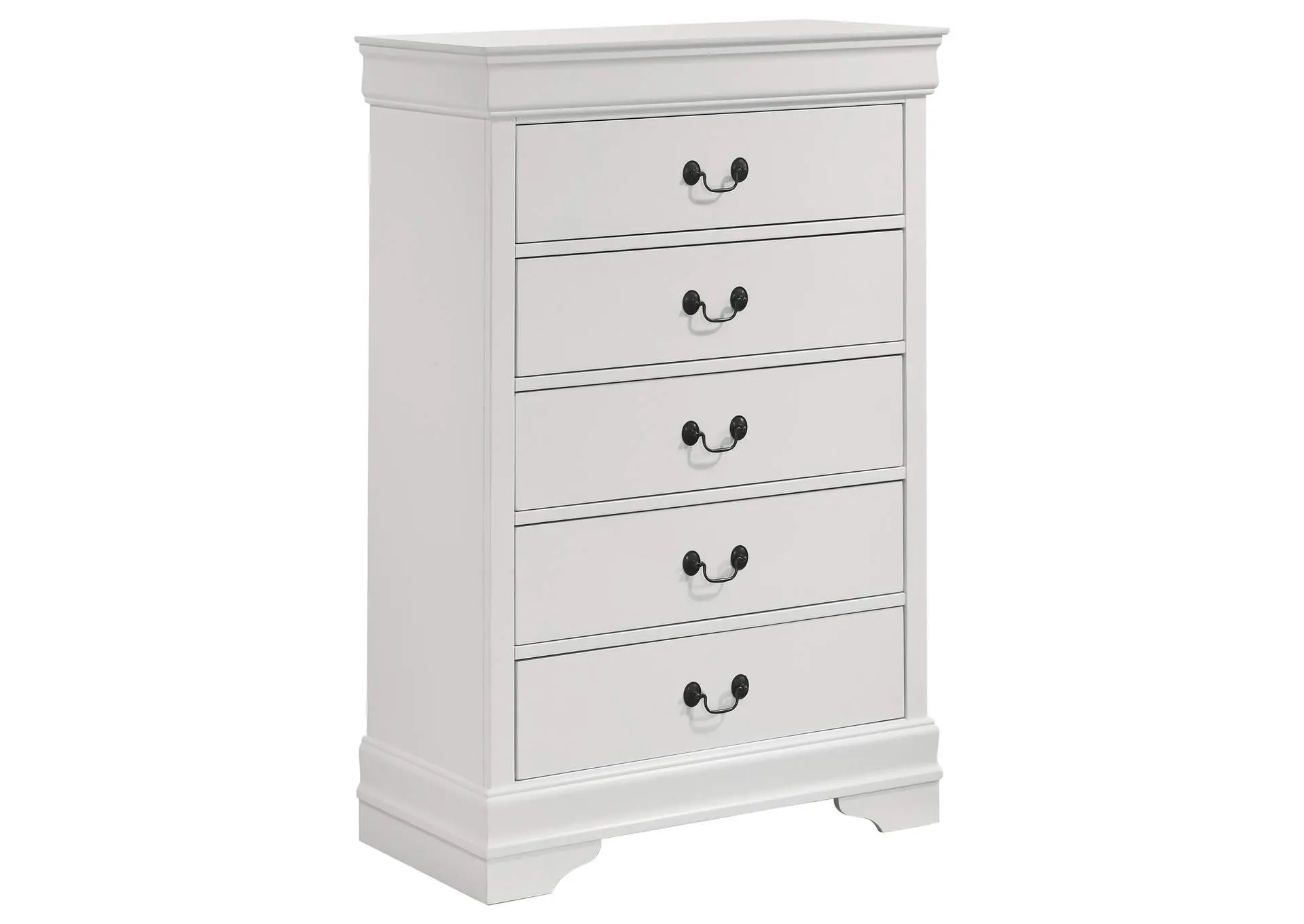 Louis Philippe 5-drawer Bedroom Chest White