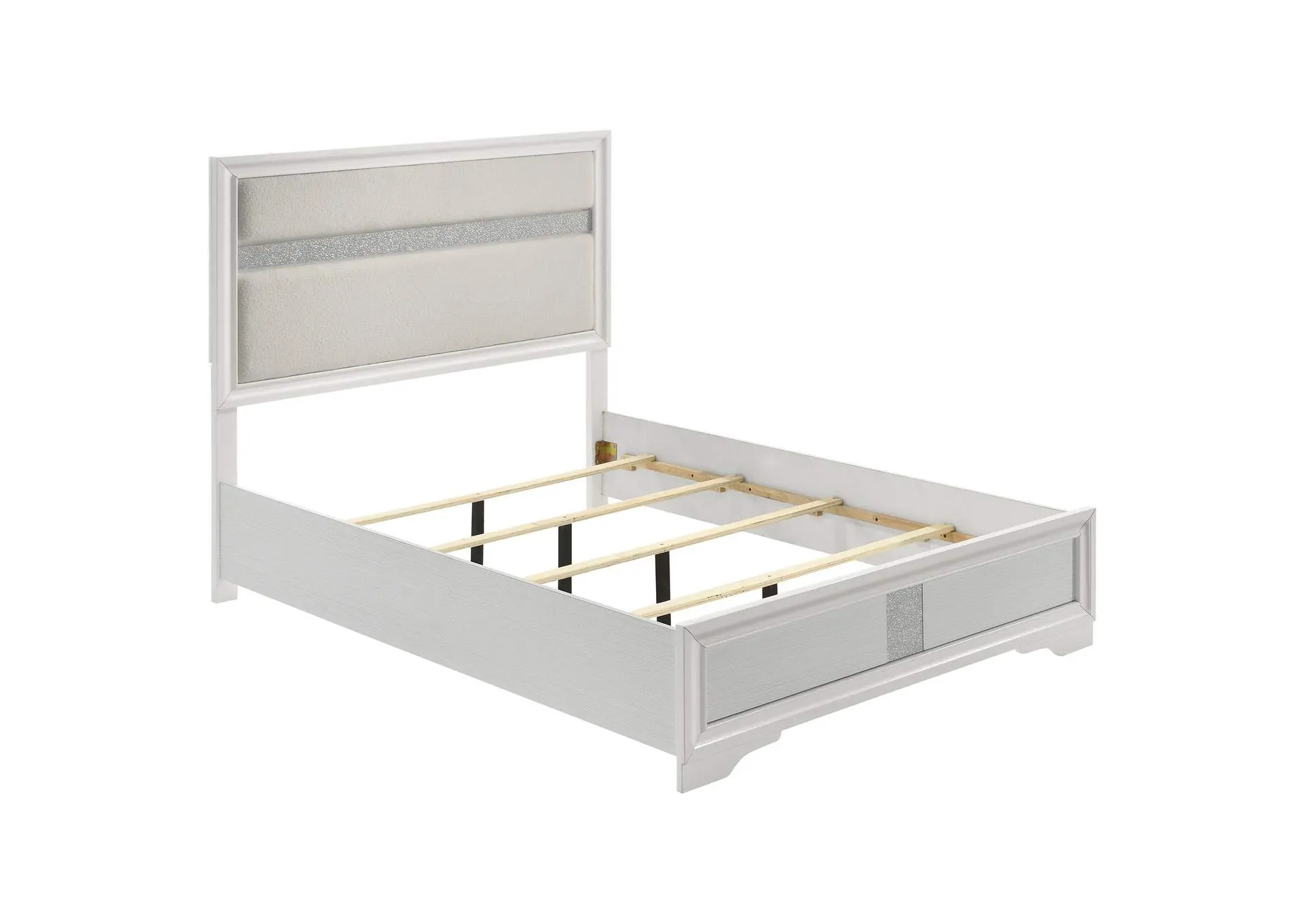 Miranda 54-inch Upholstered Full Panel Bed White