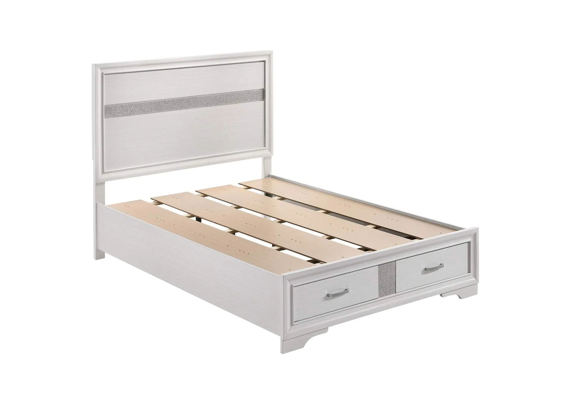 Miranda 51-inch Wood Full Storage Panel Bed White