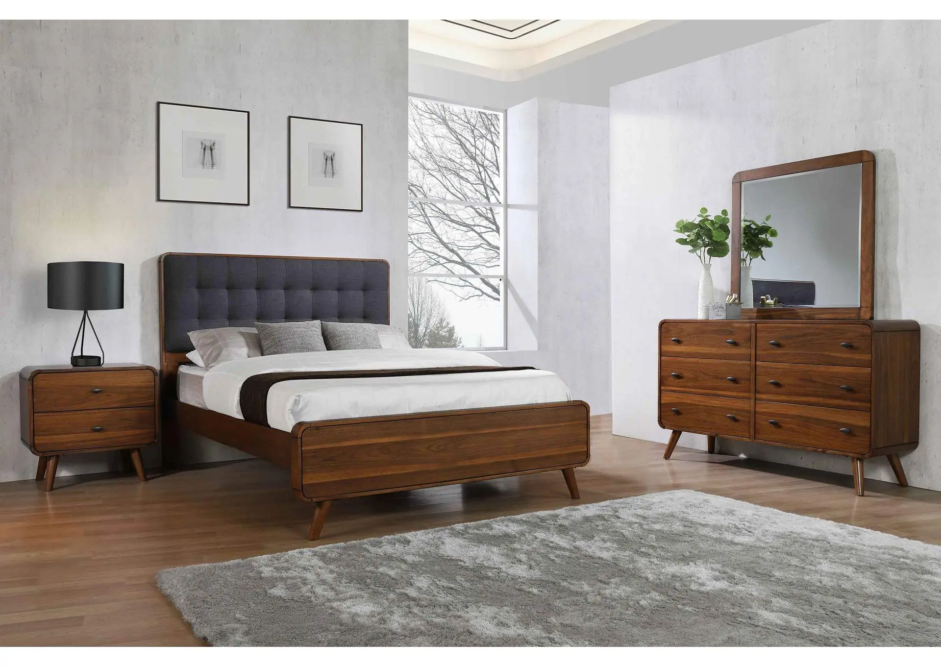 Robyn 4-piece Full Bedroom Set Dark Walnut