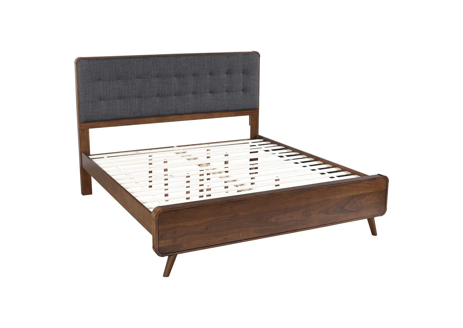 Robyn Wood Eastern King Platform Bed Dark Walnut