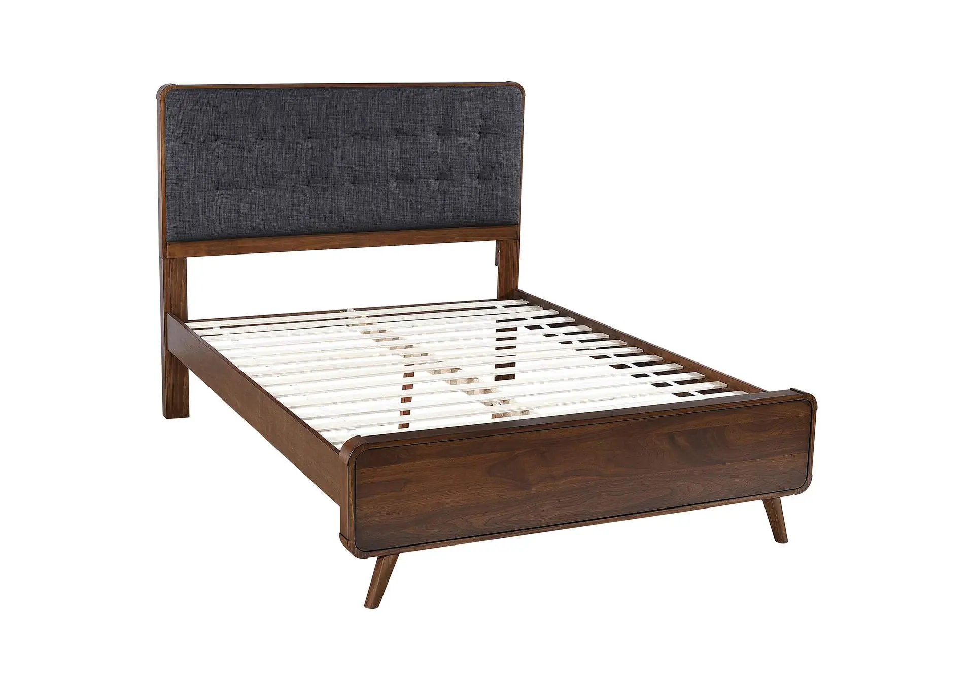 Robyn Wood Queen Platform Bed Dark Walnut