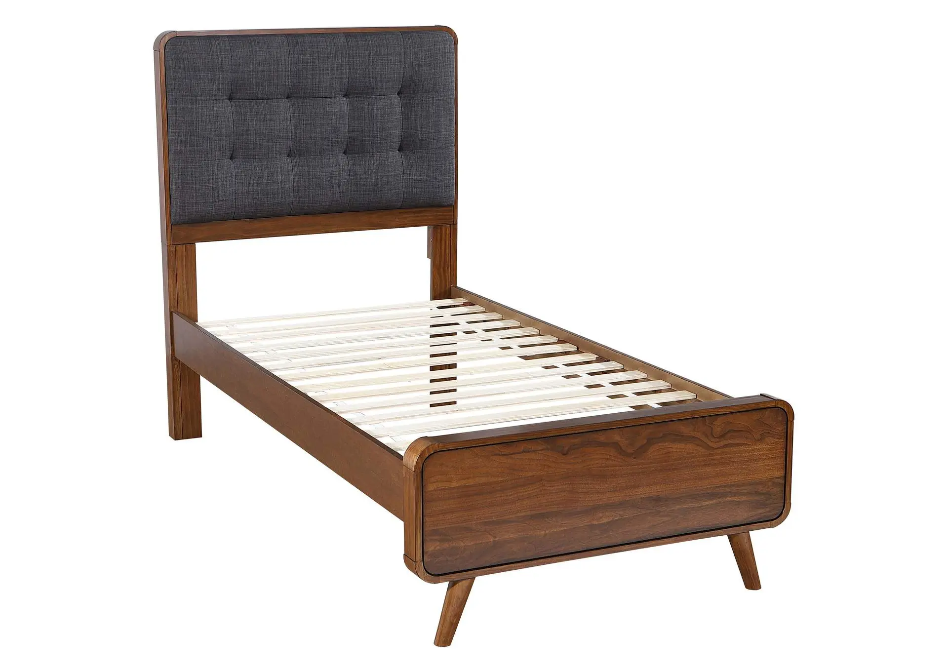 Robyn Wood Twin Platform Bed Dark Walnut