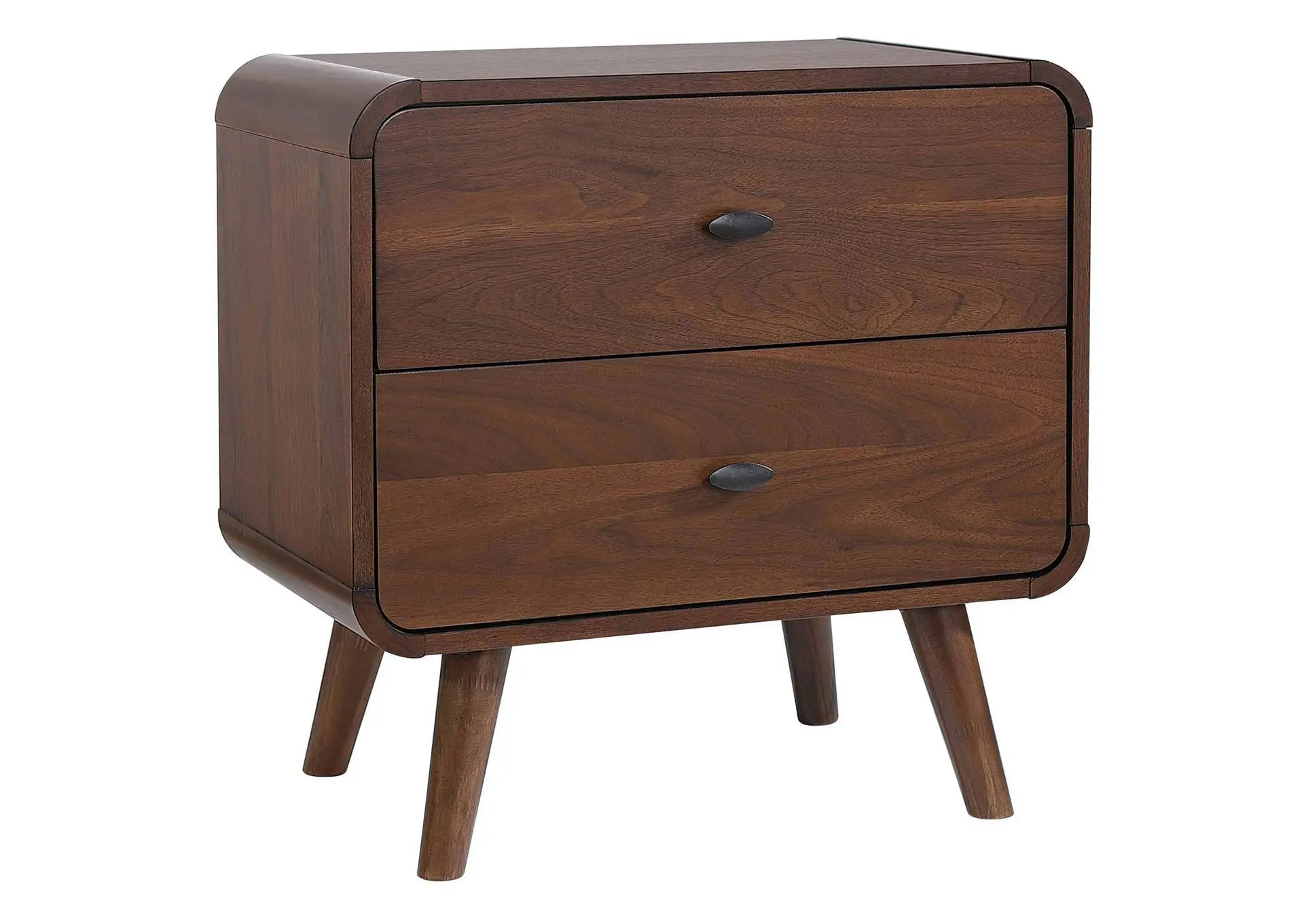 Robyn 2-drawer Nightstand Bedside Table Dark Walnut