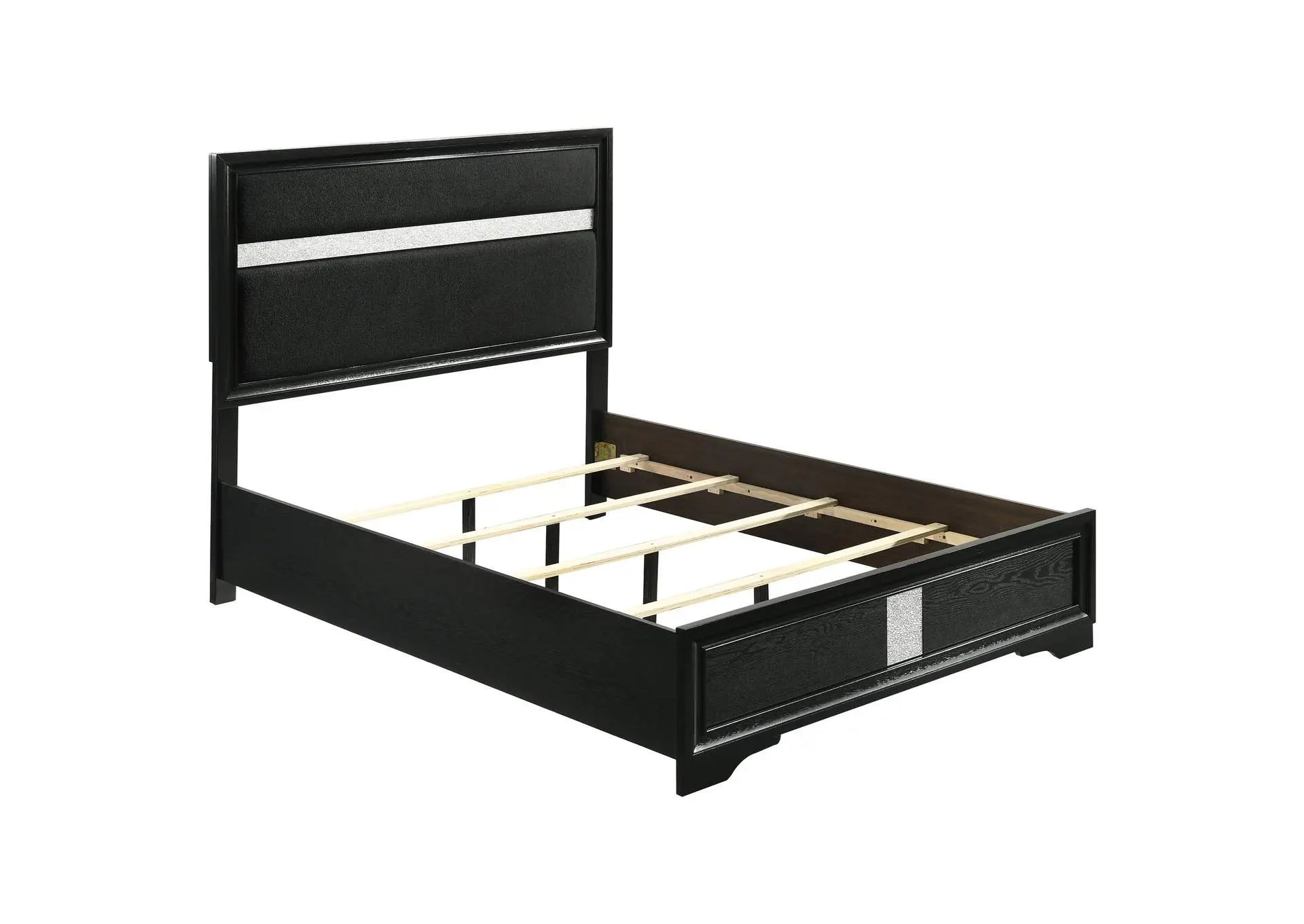 Miranda 54-inch Upholstered Full Panel Bed Black
