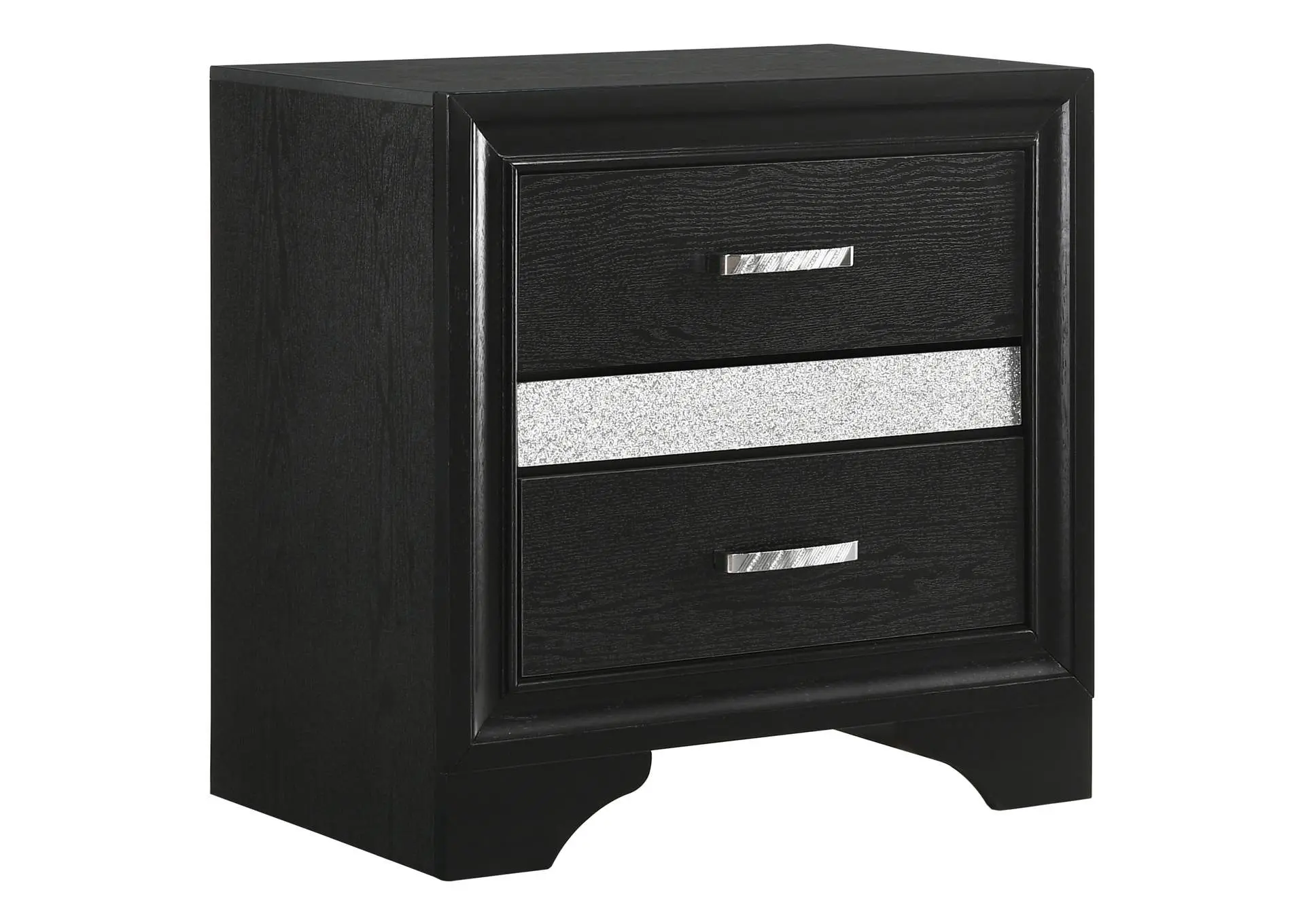 Miranda 3-drawer Nightstand Bedside Table Black