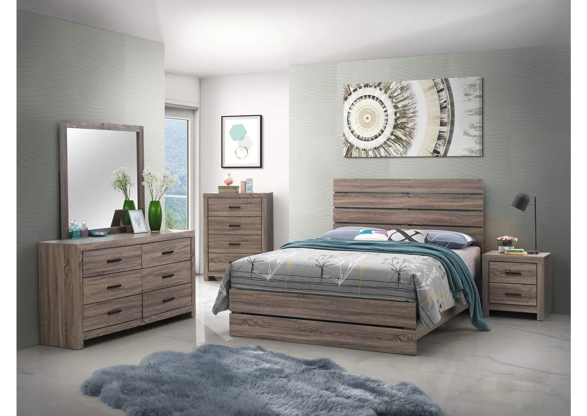Brantford 5-piece Queen Bedroom Set Barrel Oak
