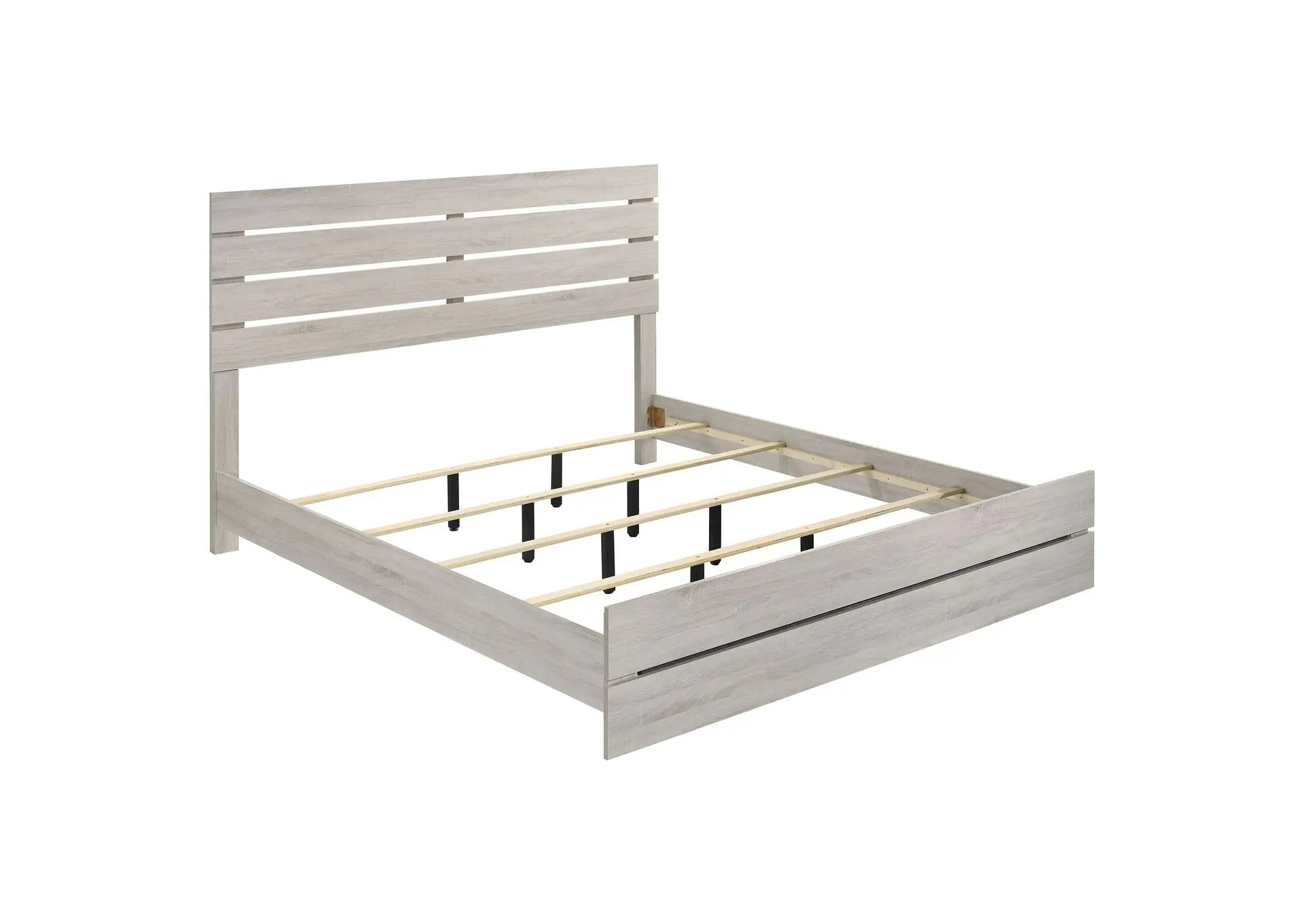 Brantford Wood Eastern King Panel Bed Coastal White