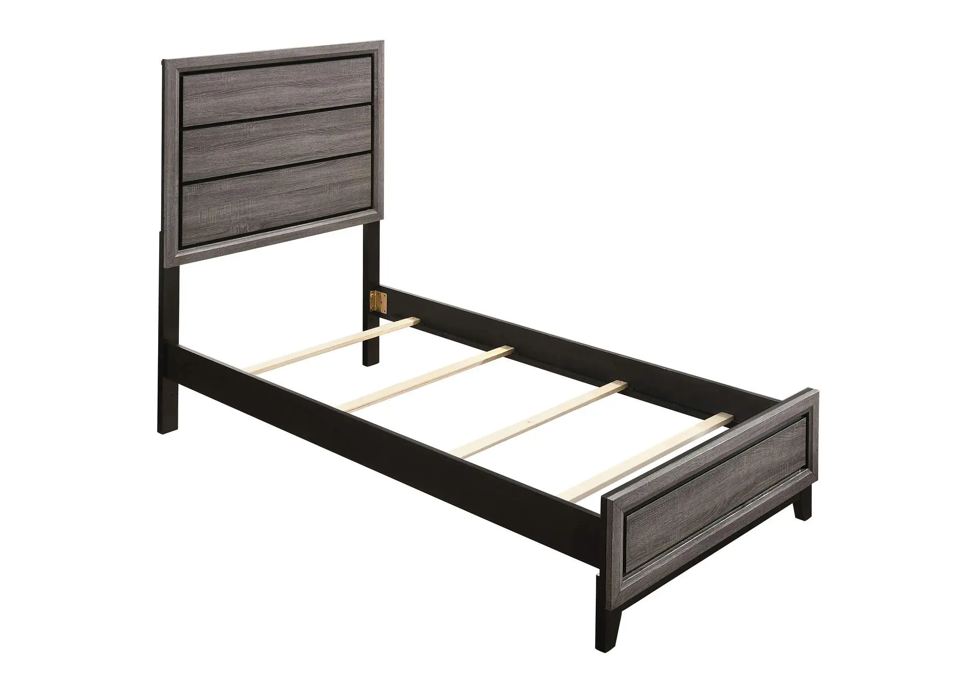 Watson Wood Twin Panel Bed Grey Oak