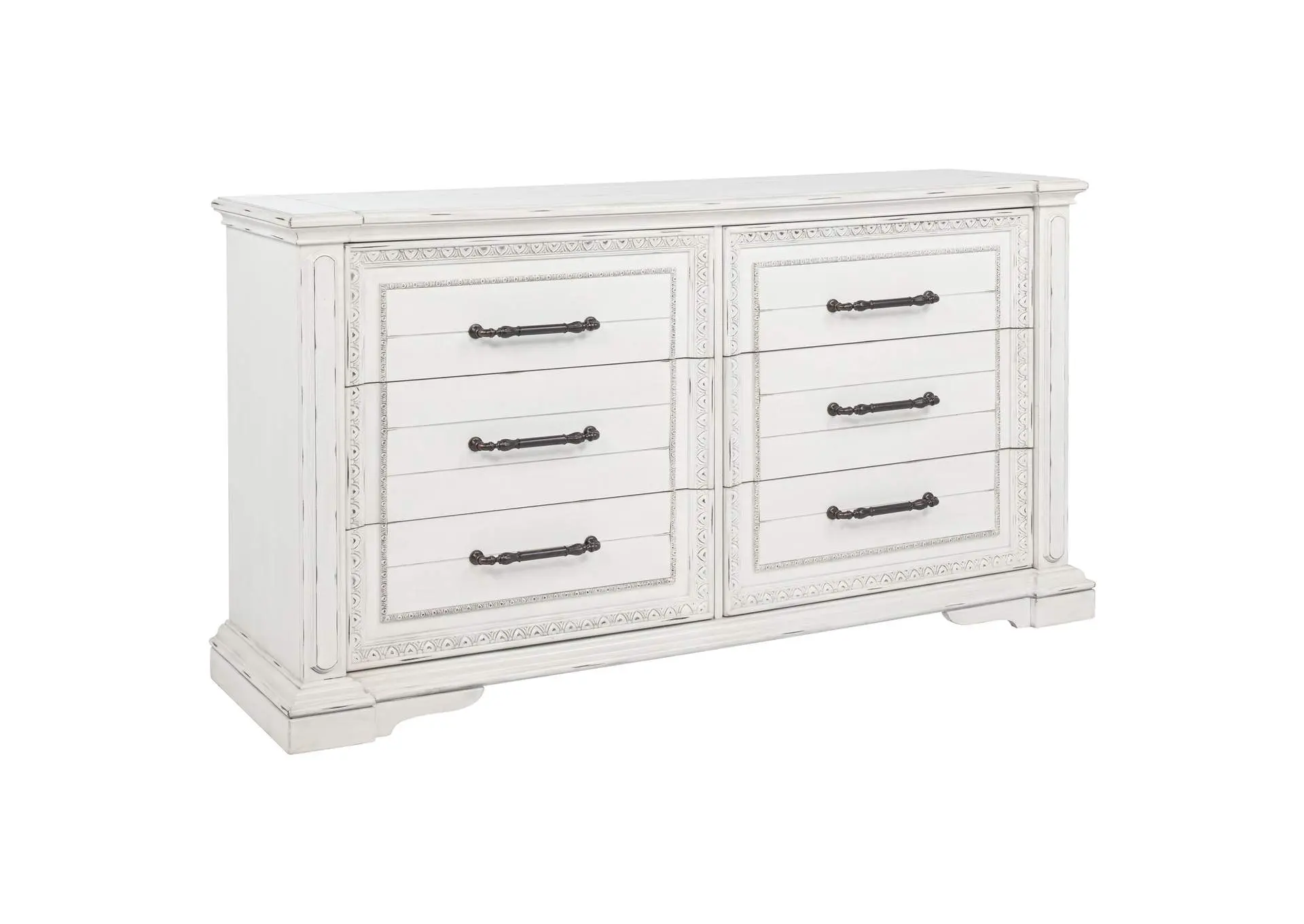 McKinney 6-drawer Bedroom Dresser Cabinet Vintage White