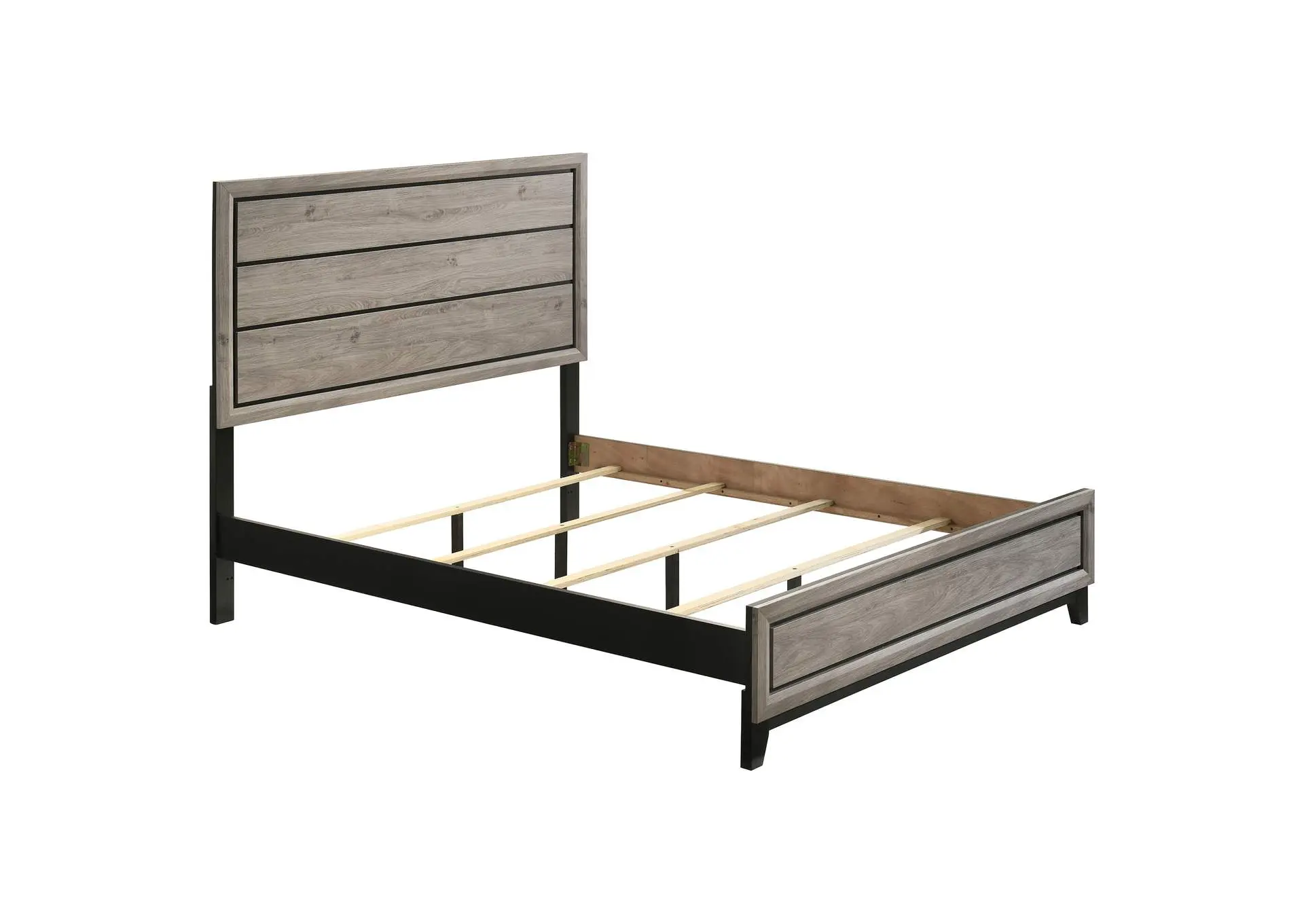 Valen Wood Queen Panel Bed Light Taupe