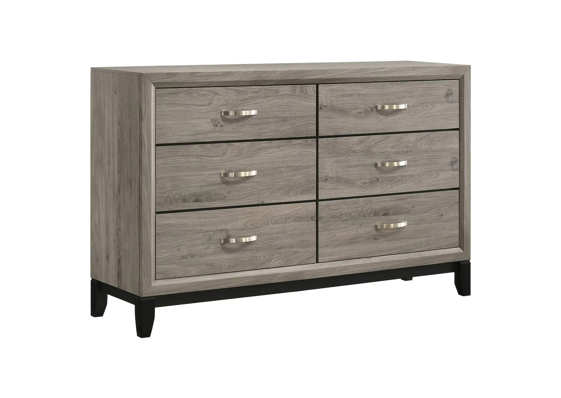 Valen 6-drawer Bedroom Dresser Cabinet Light Taupe