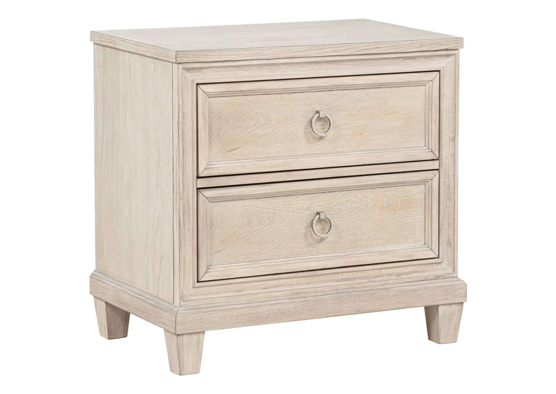 Pembroke 2-drawer Nightstand Bedside Table Washed Oak