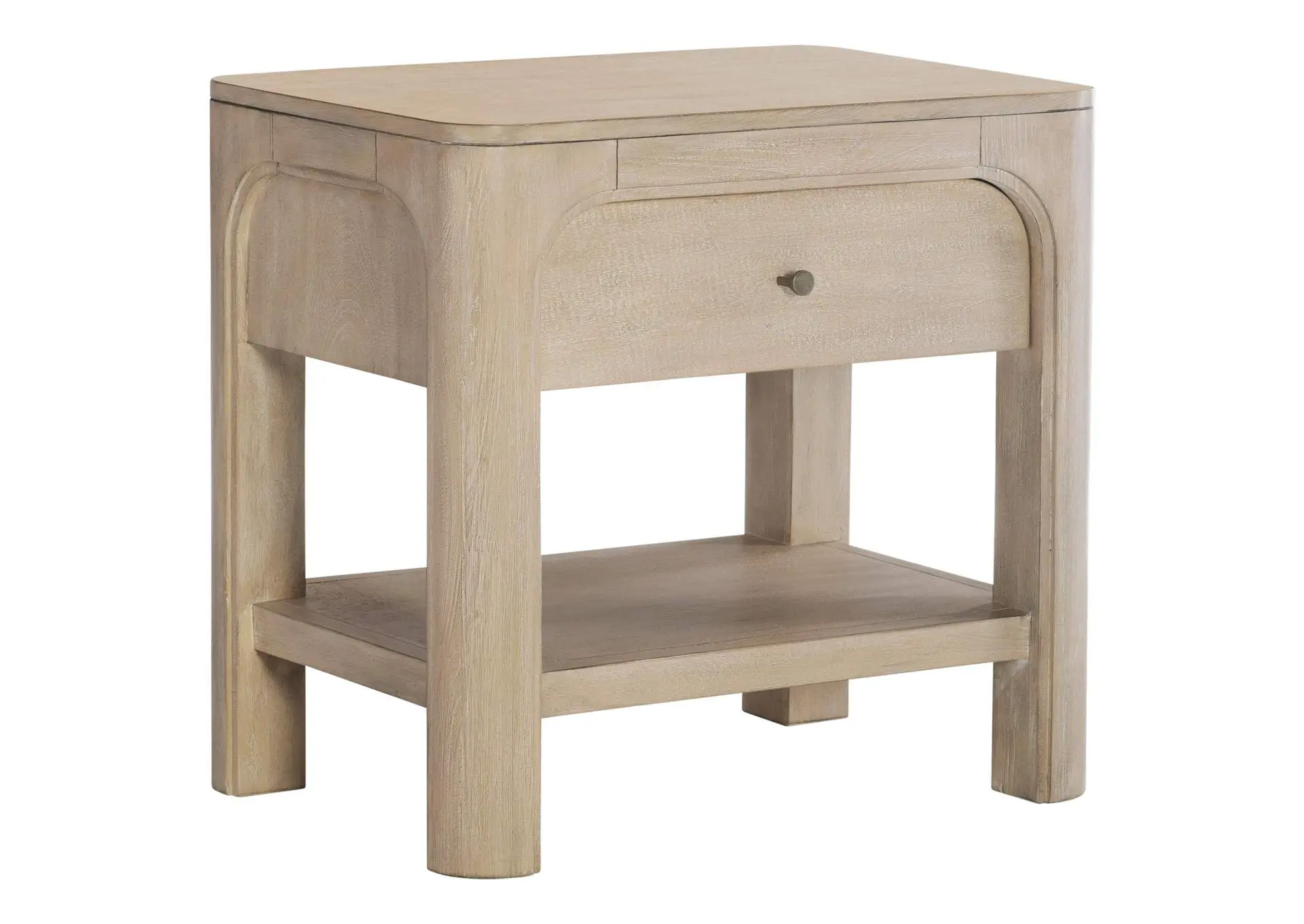 Solano 1-drawer Nightstand Bedside Table Weathered Mango