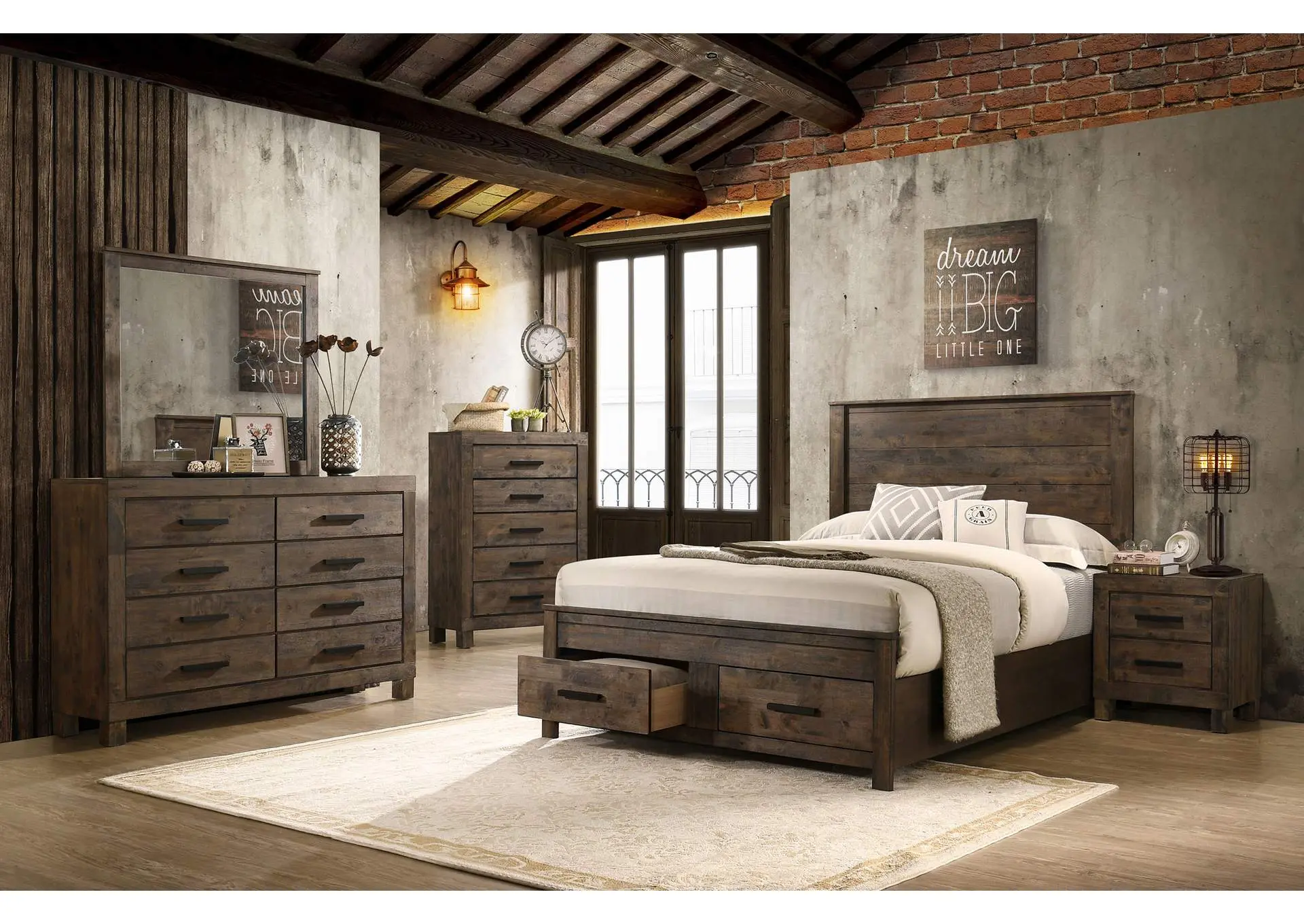 Woodmont 5-piece California King Bedroom Set Golden Brown