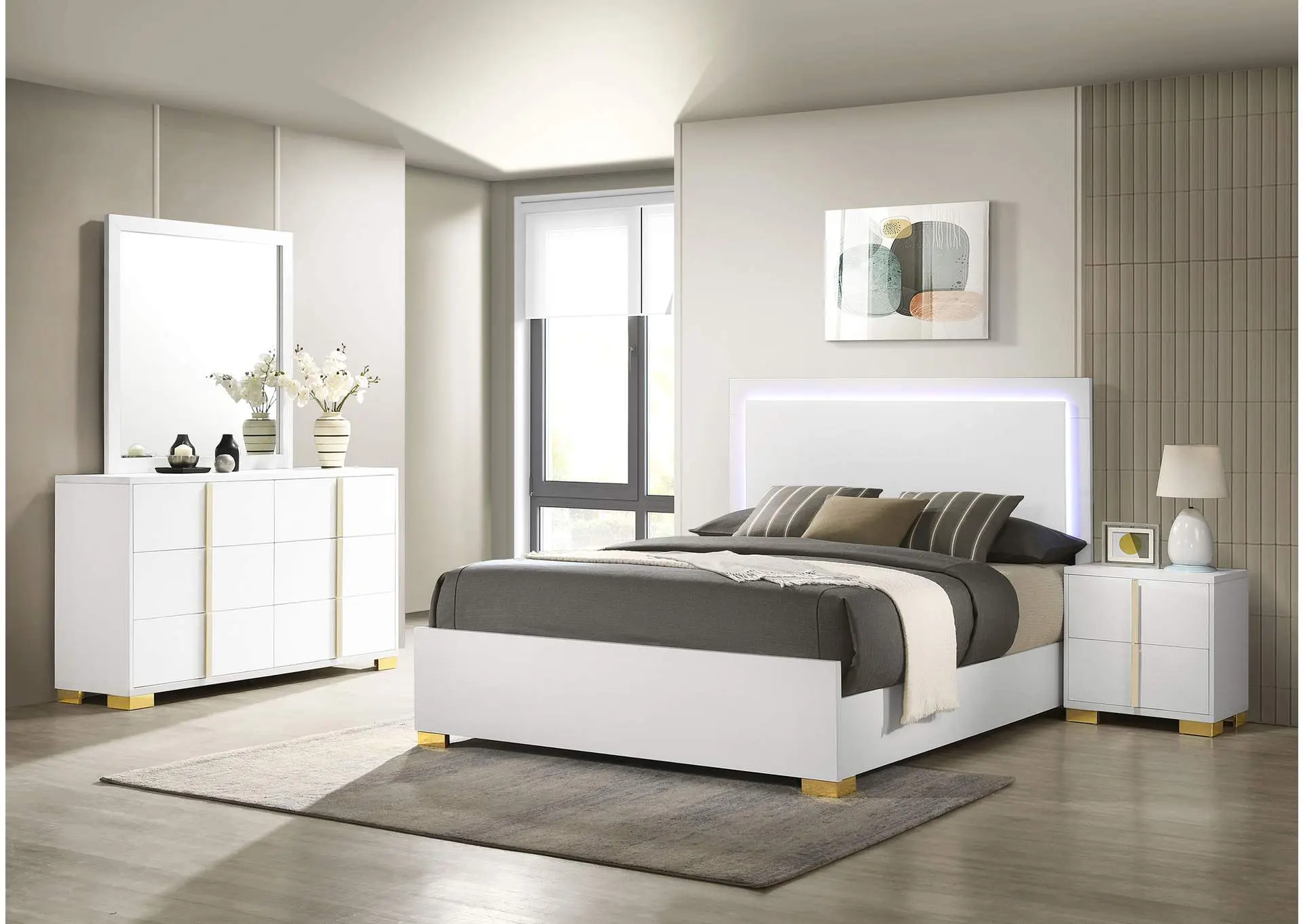 Marceline 4-piece Full Bedroom Set White