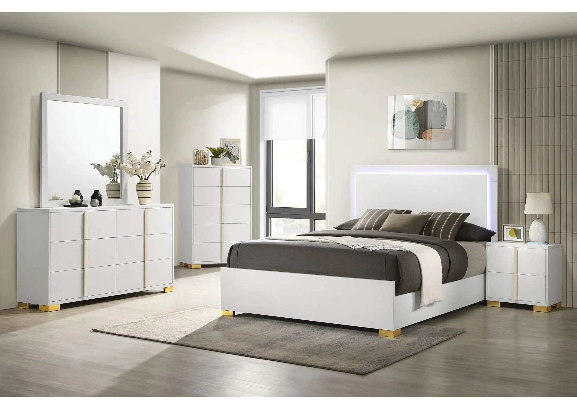 Marceline 5-piece Full Bedroom Set White
