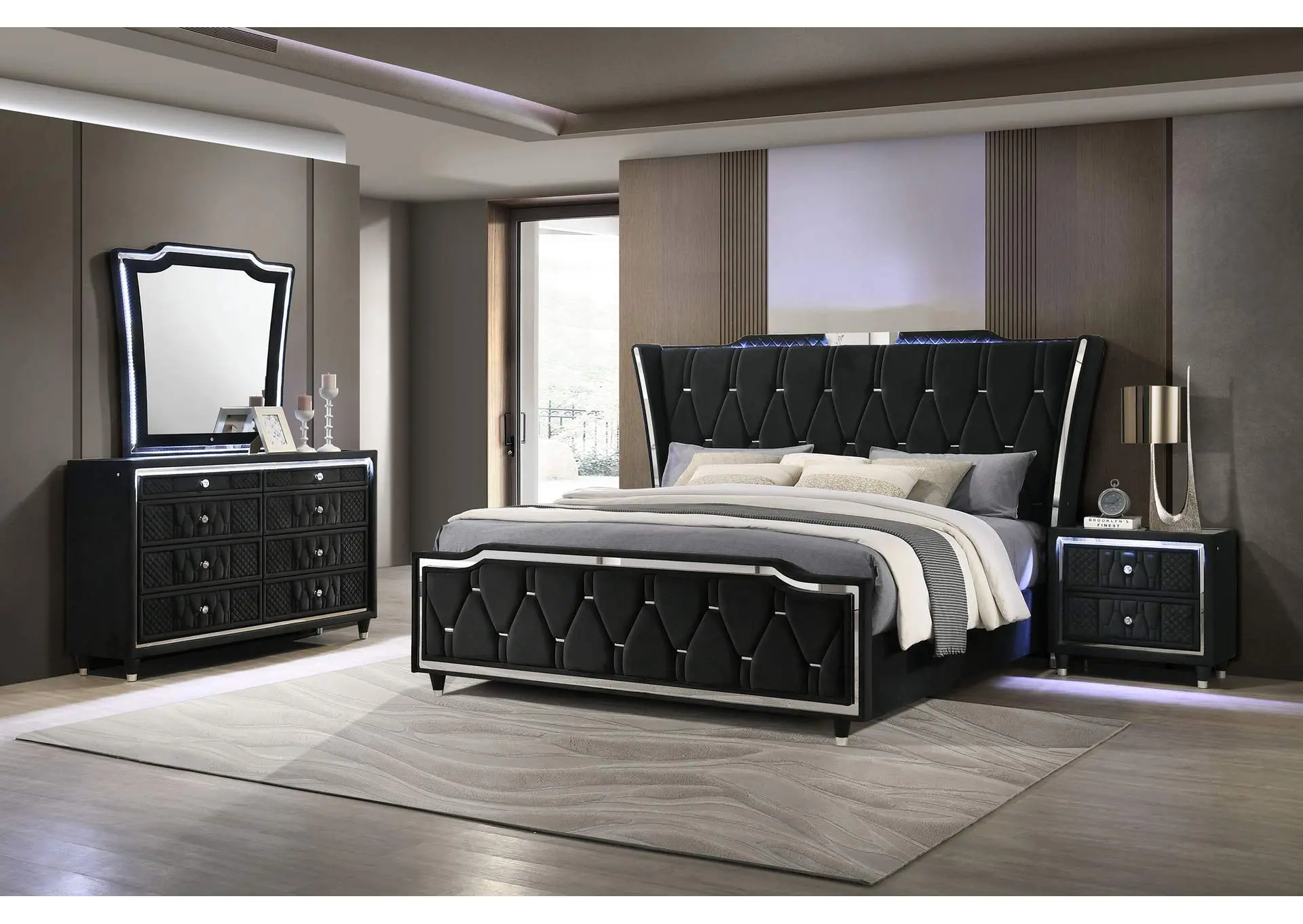 Lorient 4-piece California King Bedroom Set Black
