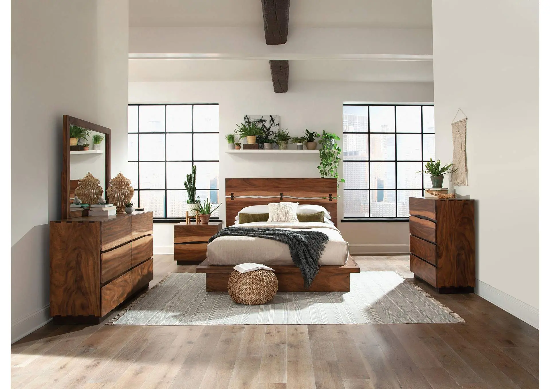 Winslow 5-piece California King Bedroom Set Smokey Walnut