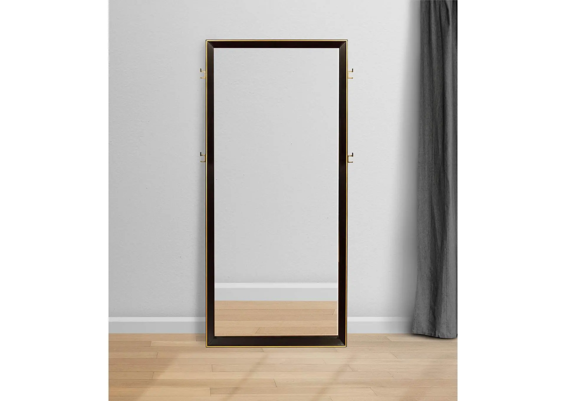 Durango 80-inch Standing Floor Mirror Smoked Peppercorn — view 2