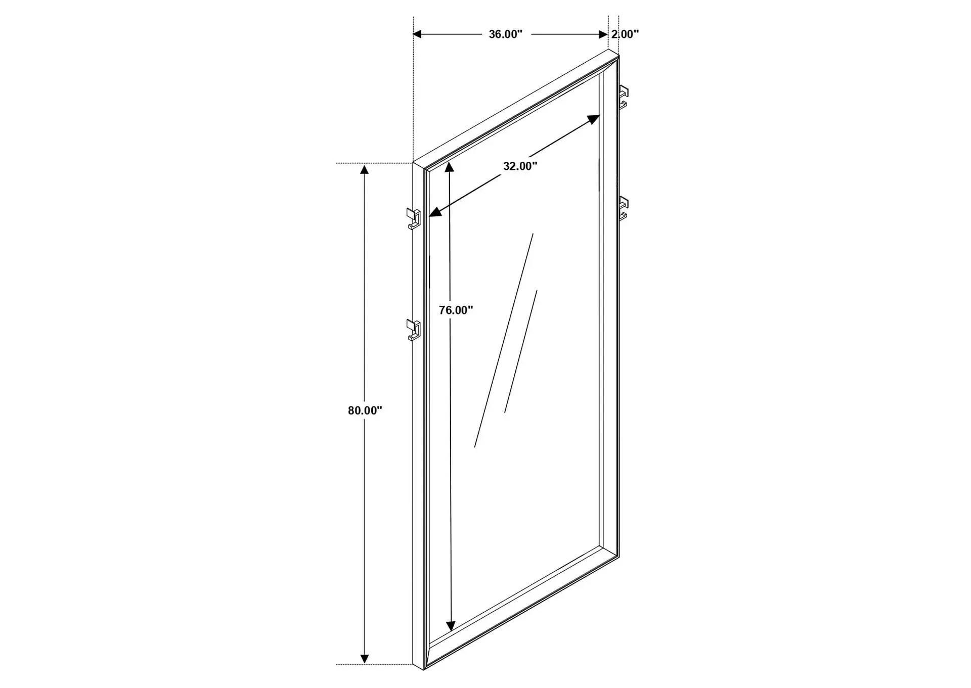 Durango 80-inch Standing Floor Mirror Smoked Peppercorn — view 8