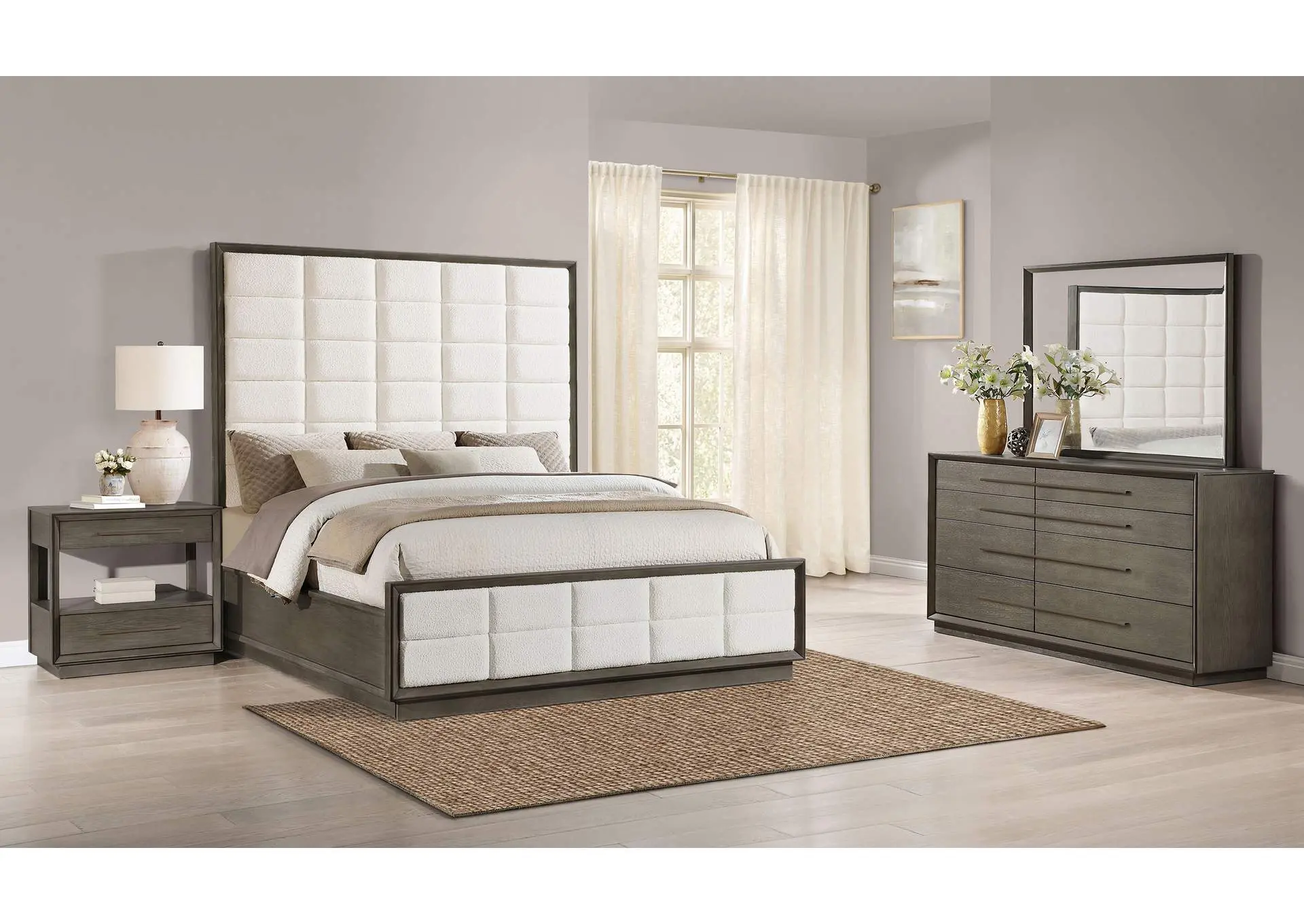 Durango 4-piece California King Bedroom Set Taupe Oak