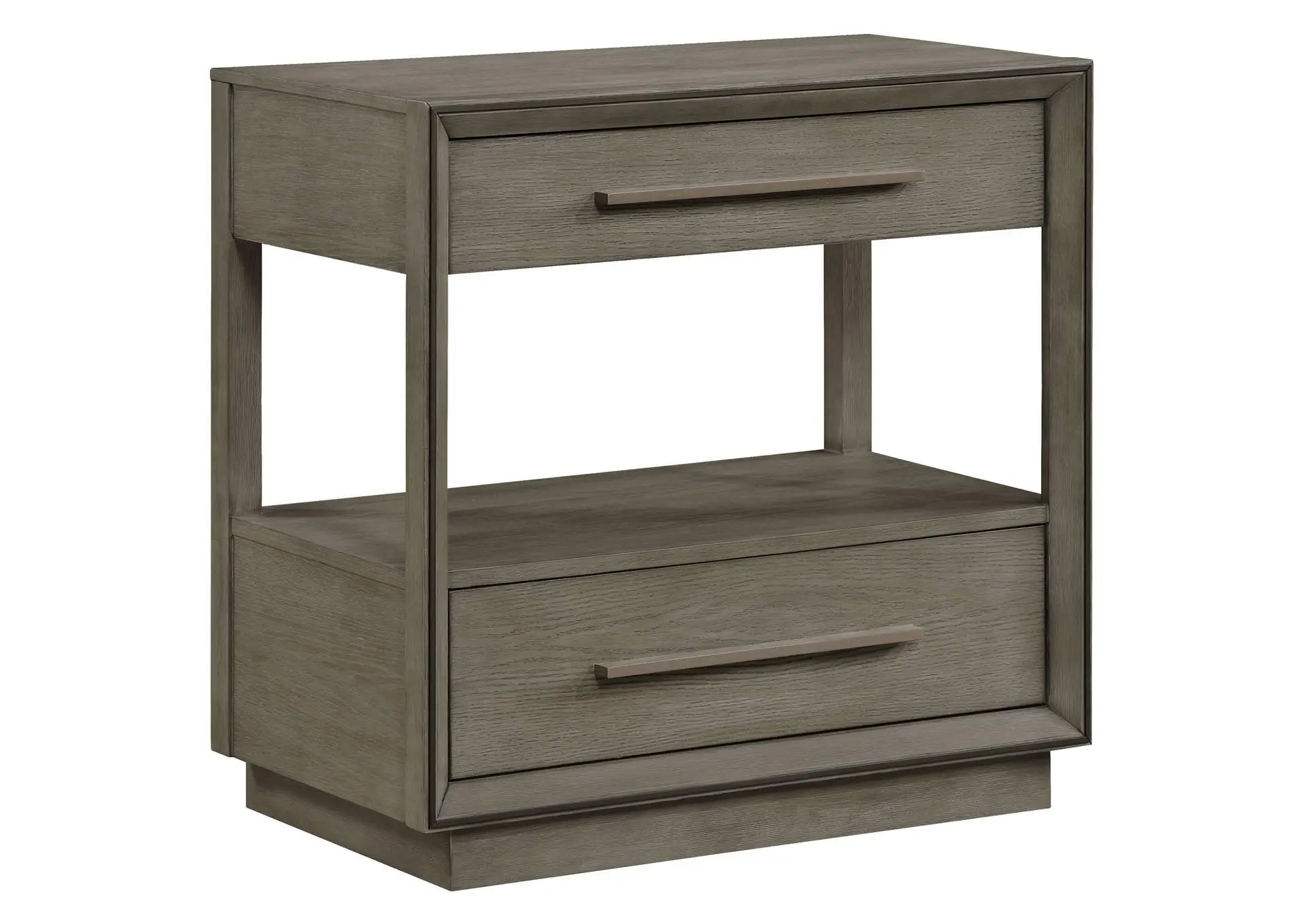 Durango 2-drawer Nightstand Bedside Table Taupe Oak