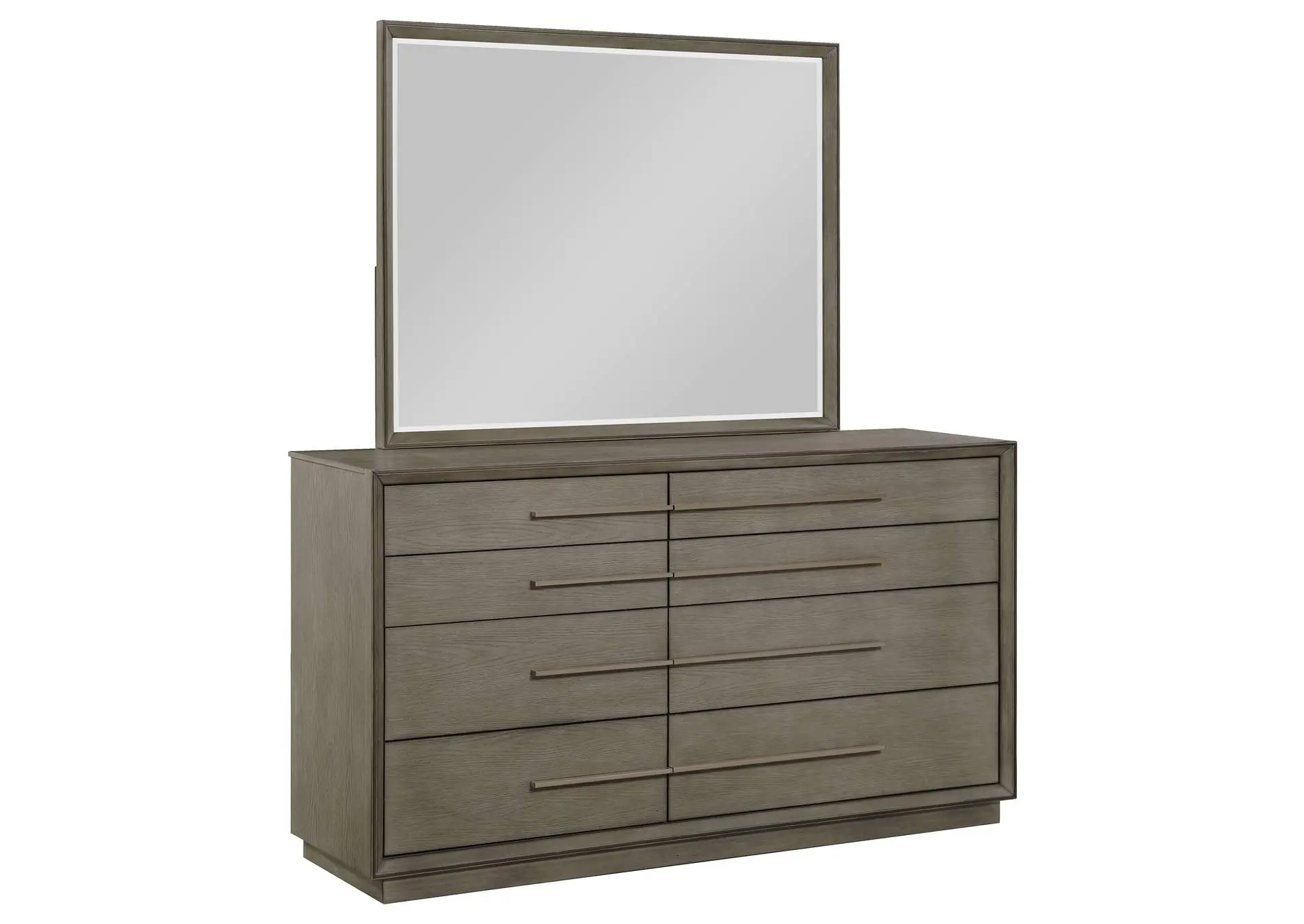 Durango 8-drawer Dresser and Mirror Taupe Oak