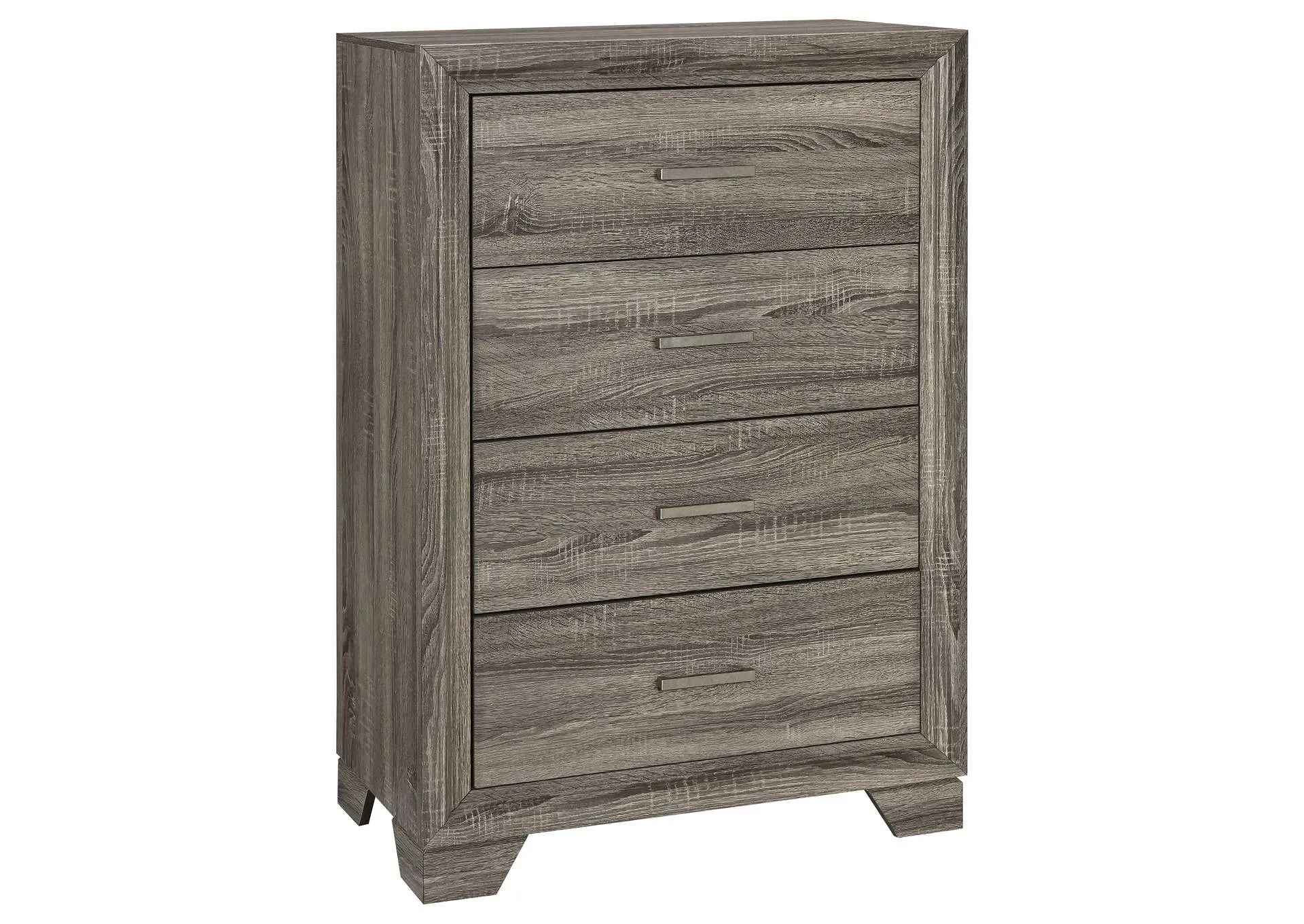 Wright 4-drawer Chest of Drawers Brown Oak